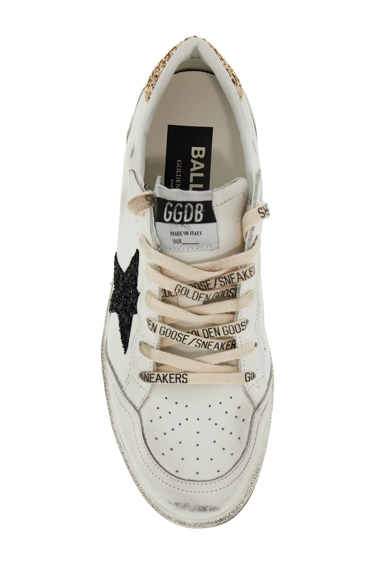 GOLDEN GOOSE leather ball star sneakers in