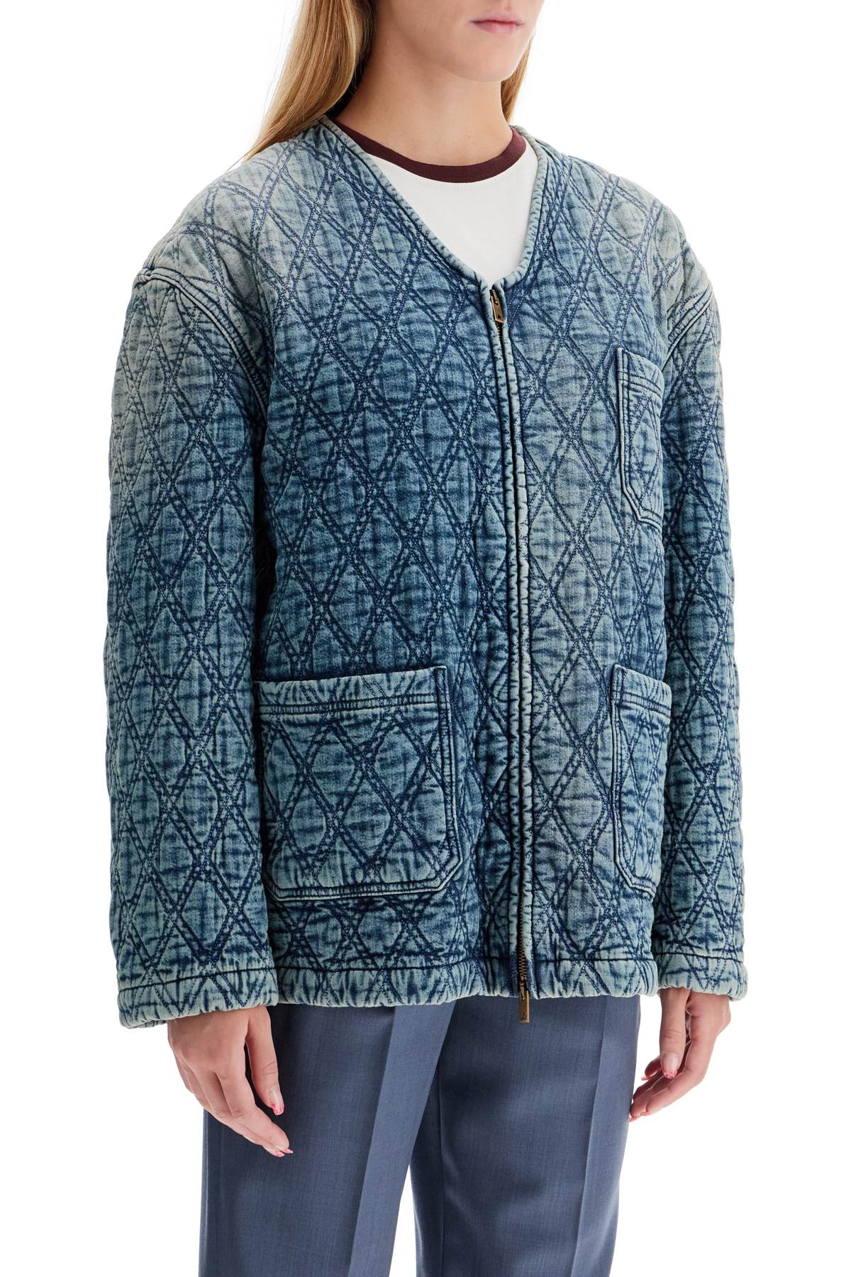 GOLDEN GOOSE quilted denim jacket