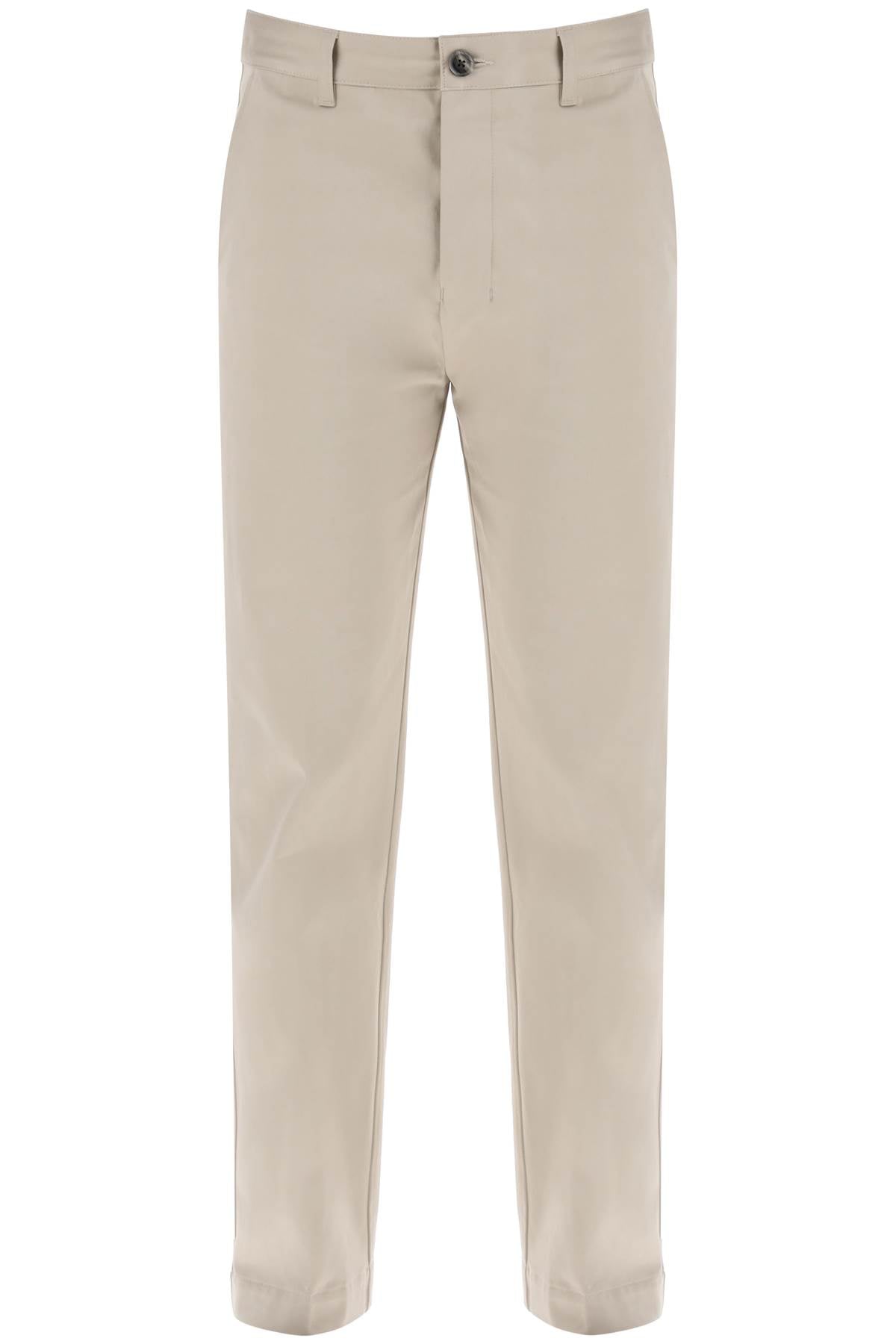 AMI ALEXANDRE MATIUSSI cotton satin chino pants in