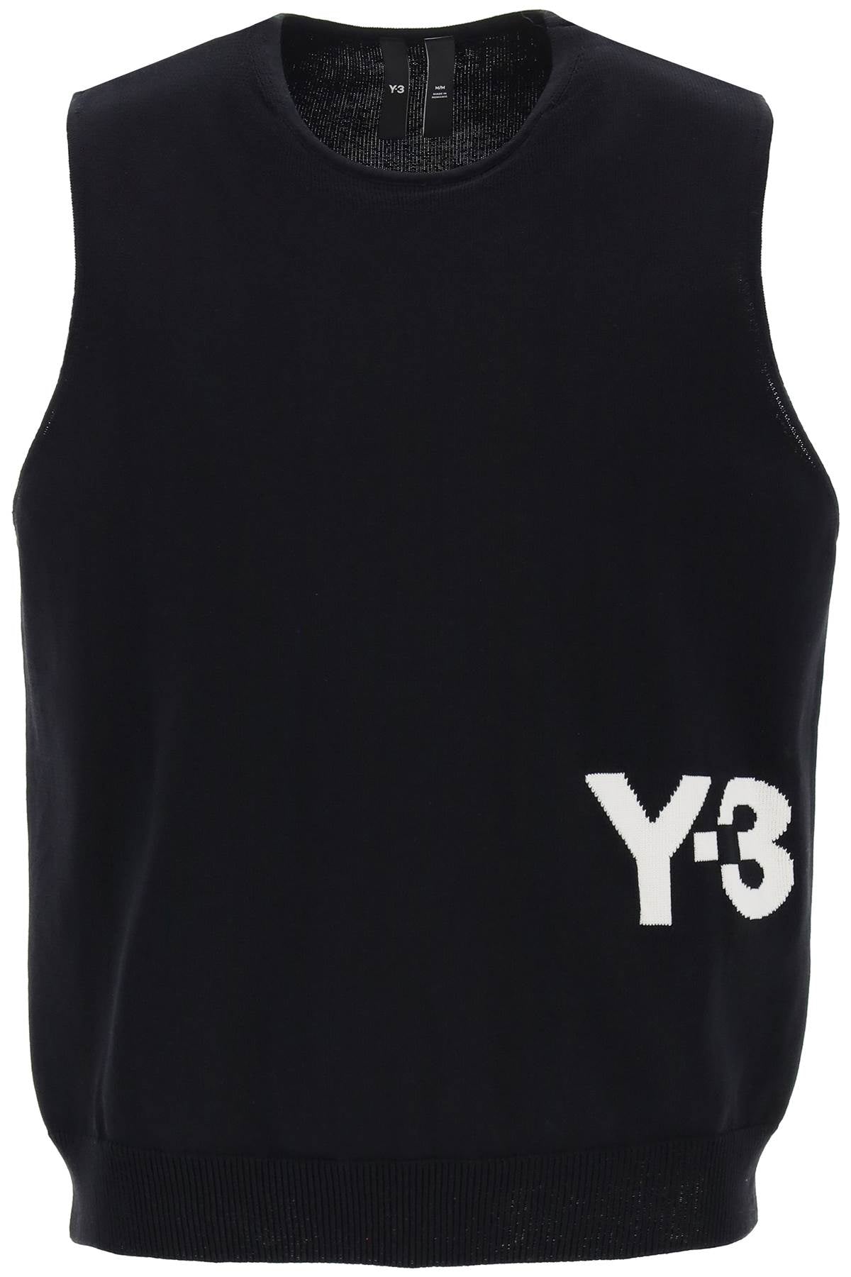 Y-3 knitted logo vest in seven