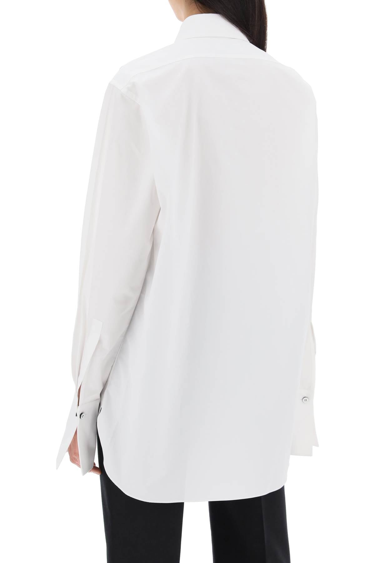 JIL SANDER pleated bib shirt with