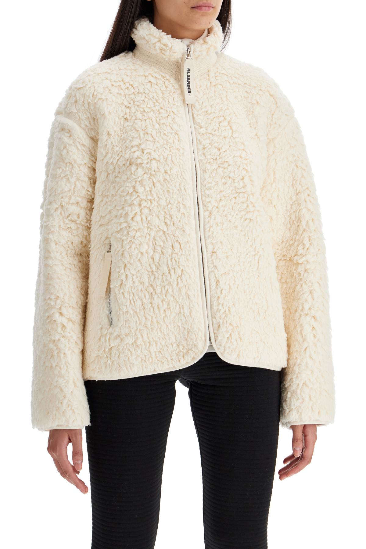 JIL SANDER jacket in teddy knit