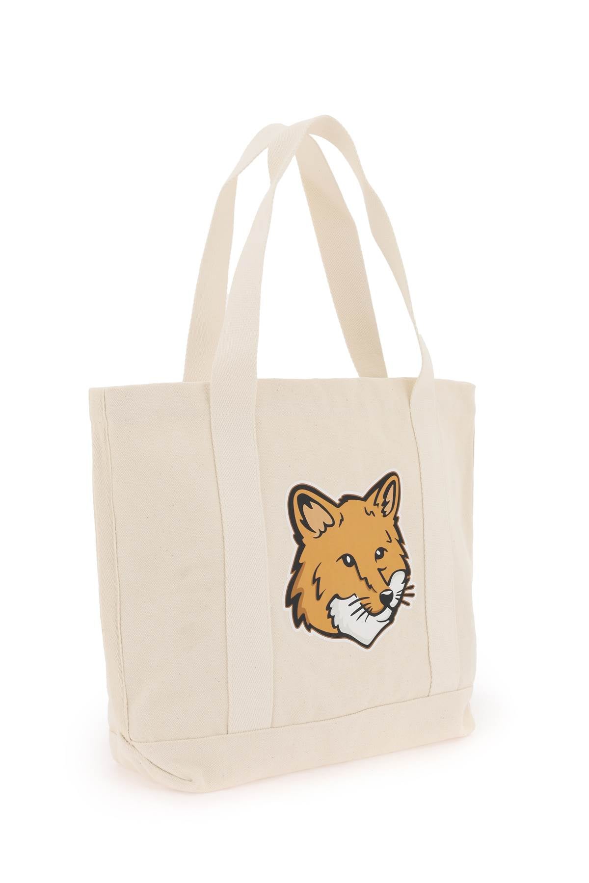 MAISON KITSUNE fox head tote bag