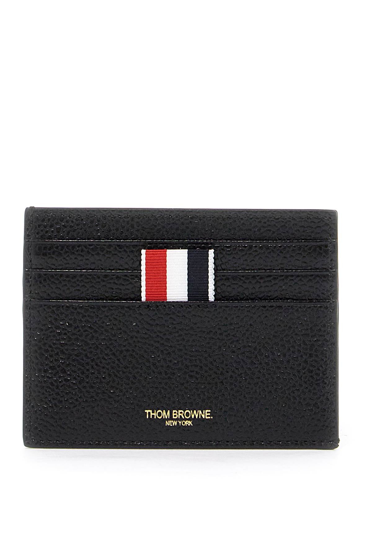 THOM BROWNE pebble leather card holder