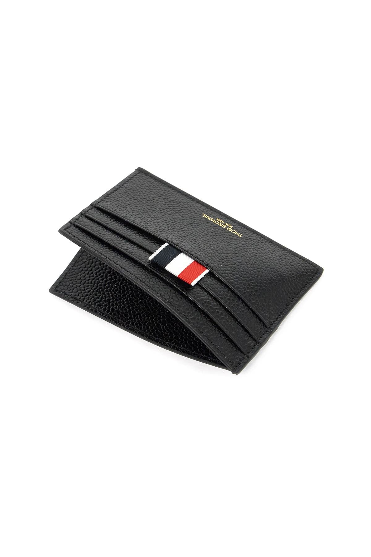 THOM BROWNE pebble leather card holder