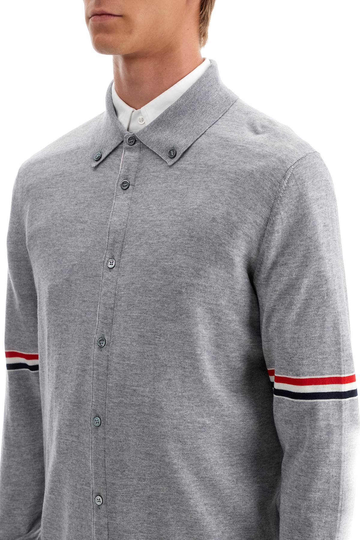 THOM BROWNE wool button-down cardigan for