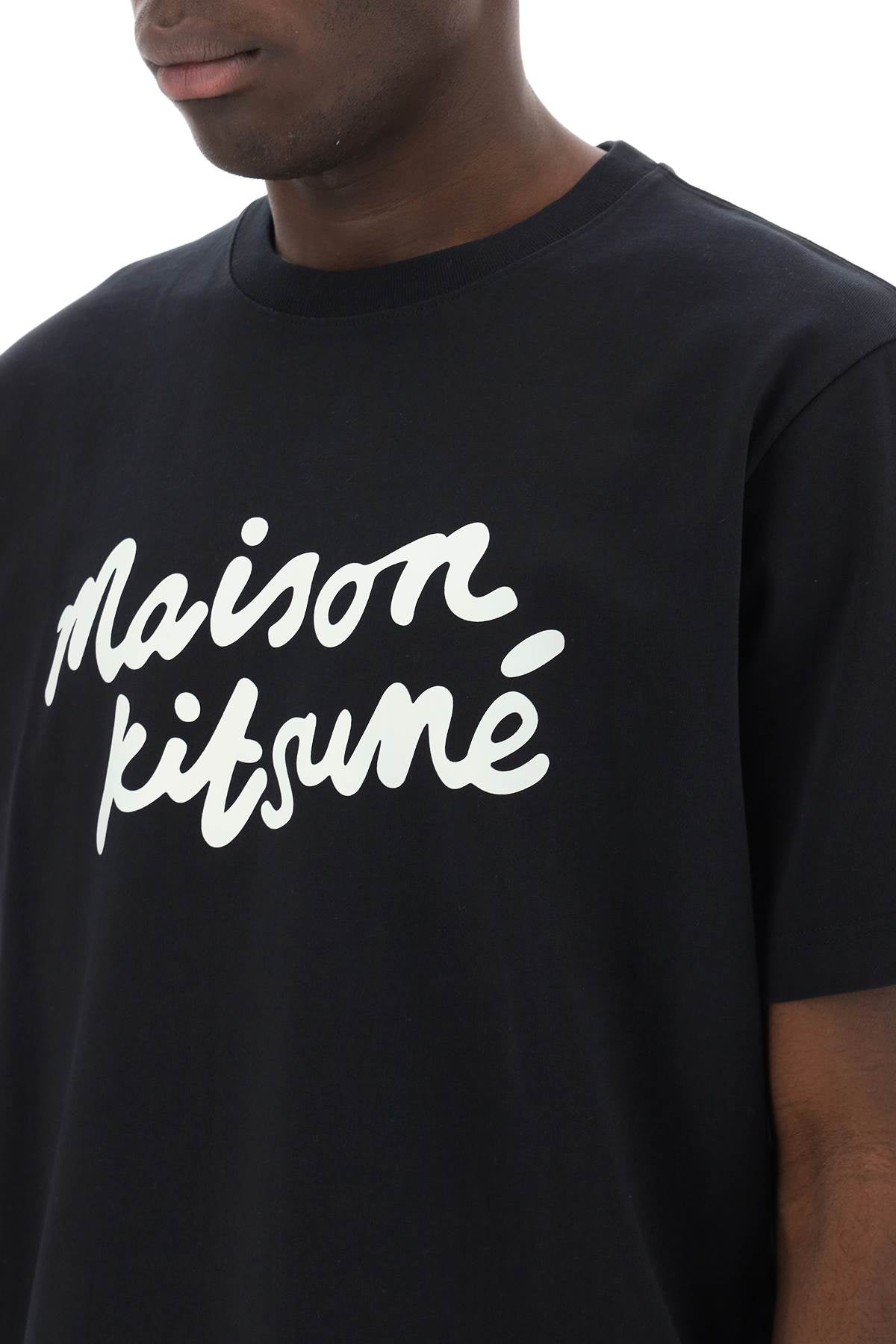 MAISON KITSUNE t-shirt with logo in handwriting