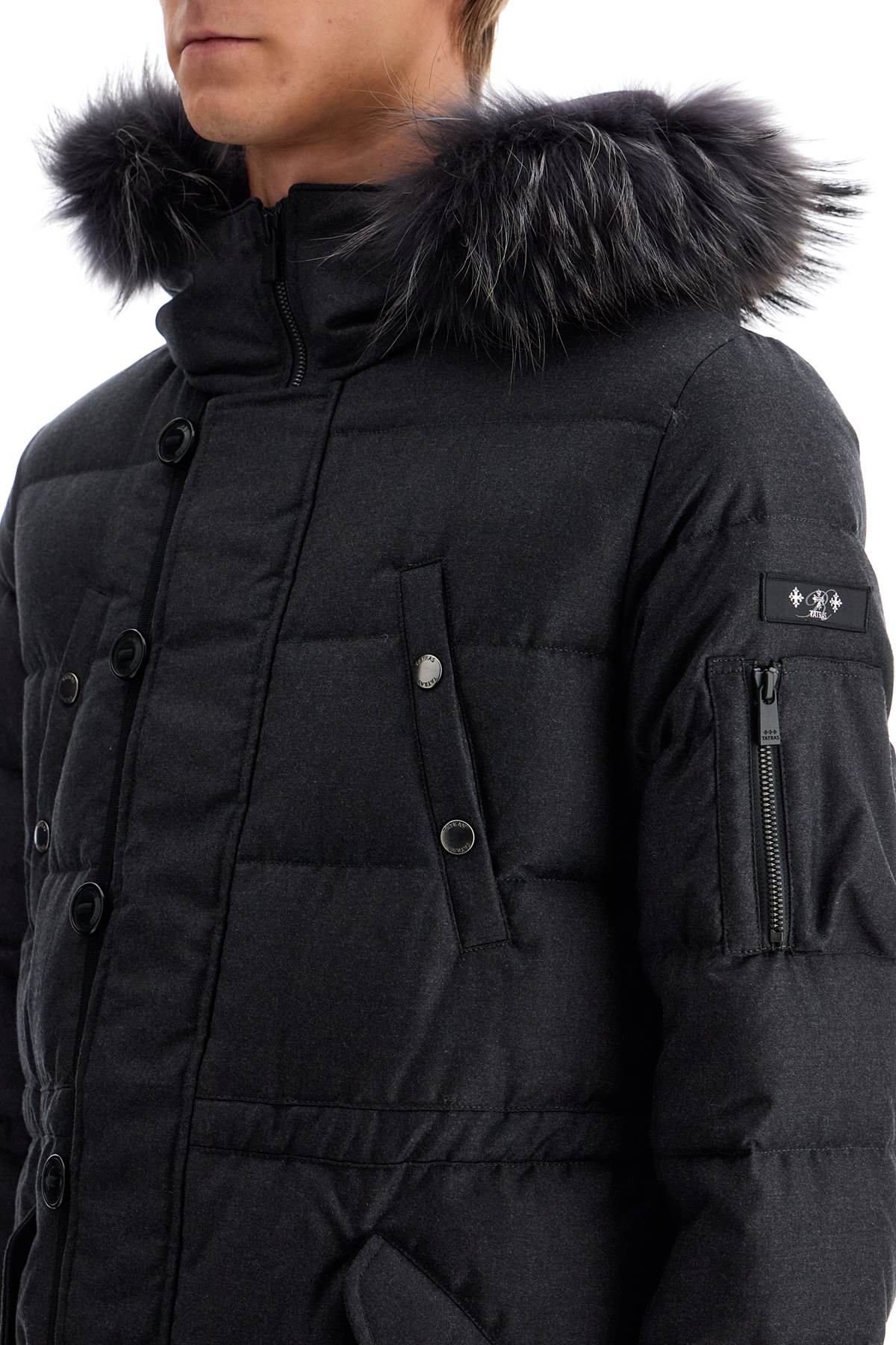 TATRAS down jacket with wool and silk lining