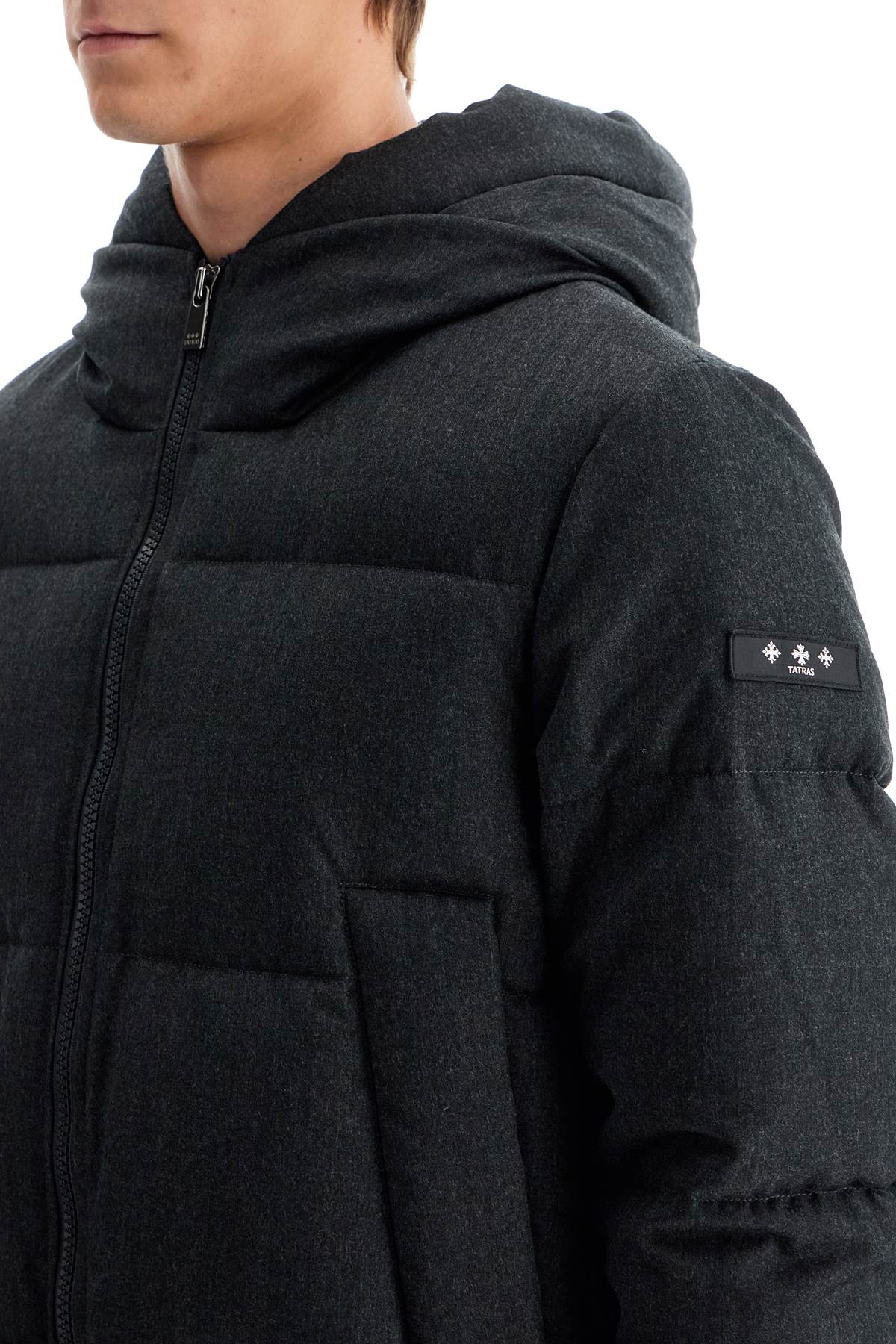 TATRAS short woolen jacket with hood and down