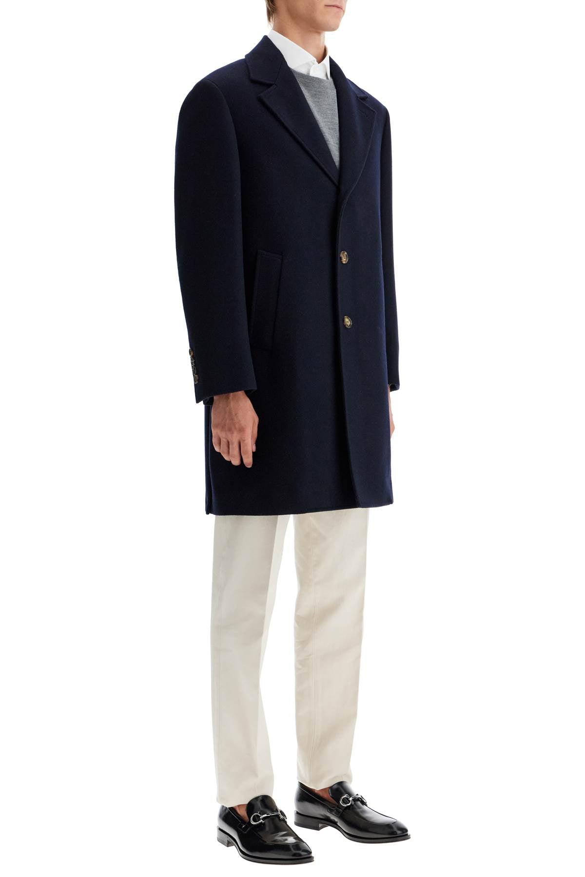 BRUNELLO CUCINELLI wool beaver coat in eight