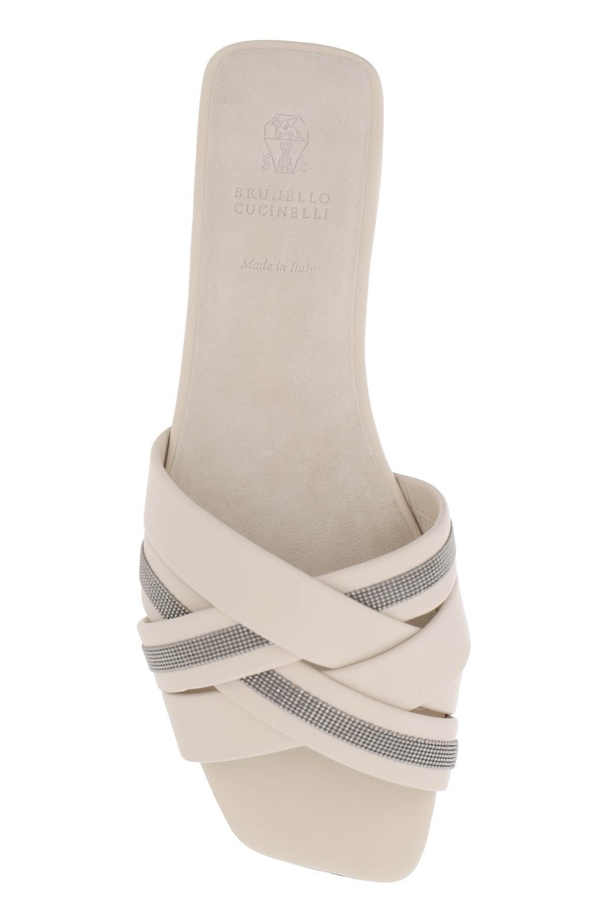 BRUNELLO CUCINELLI "nappa slides with decorative charm"