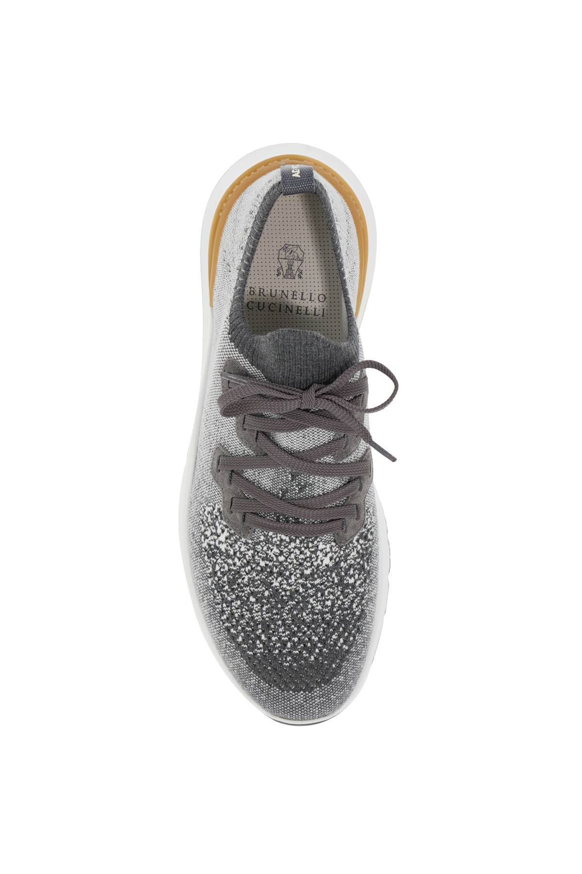 BRUNELLO CUCINELLI knit chine sneakers in