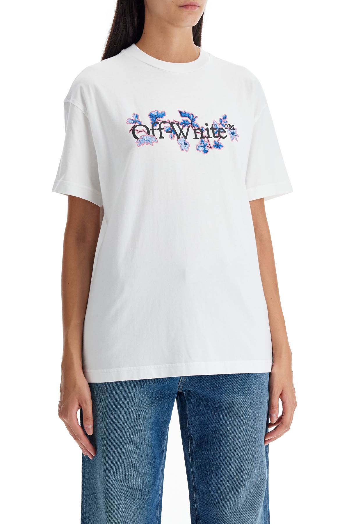 OFF-WHITE flower bookish t