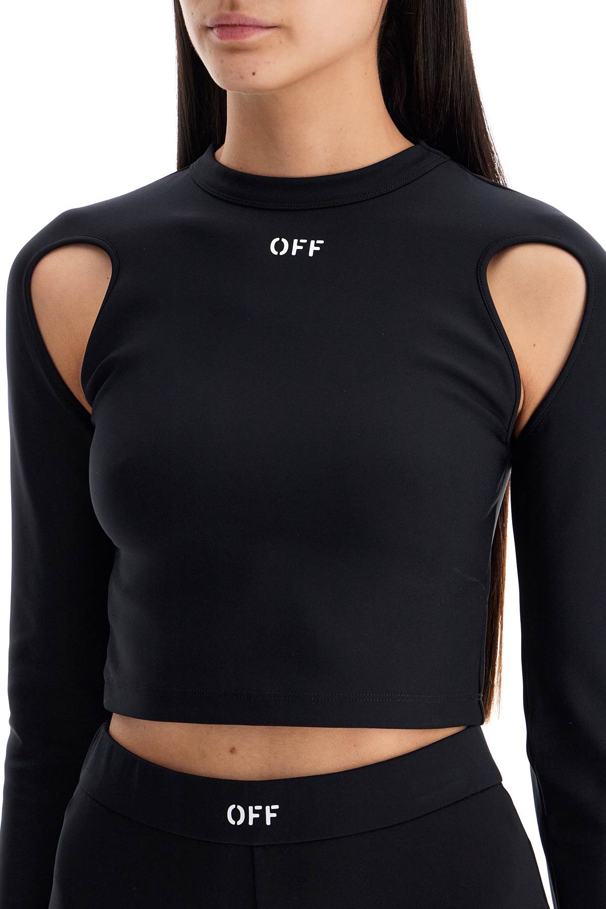 OFF-WHITE "cropped top with cut out detail