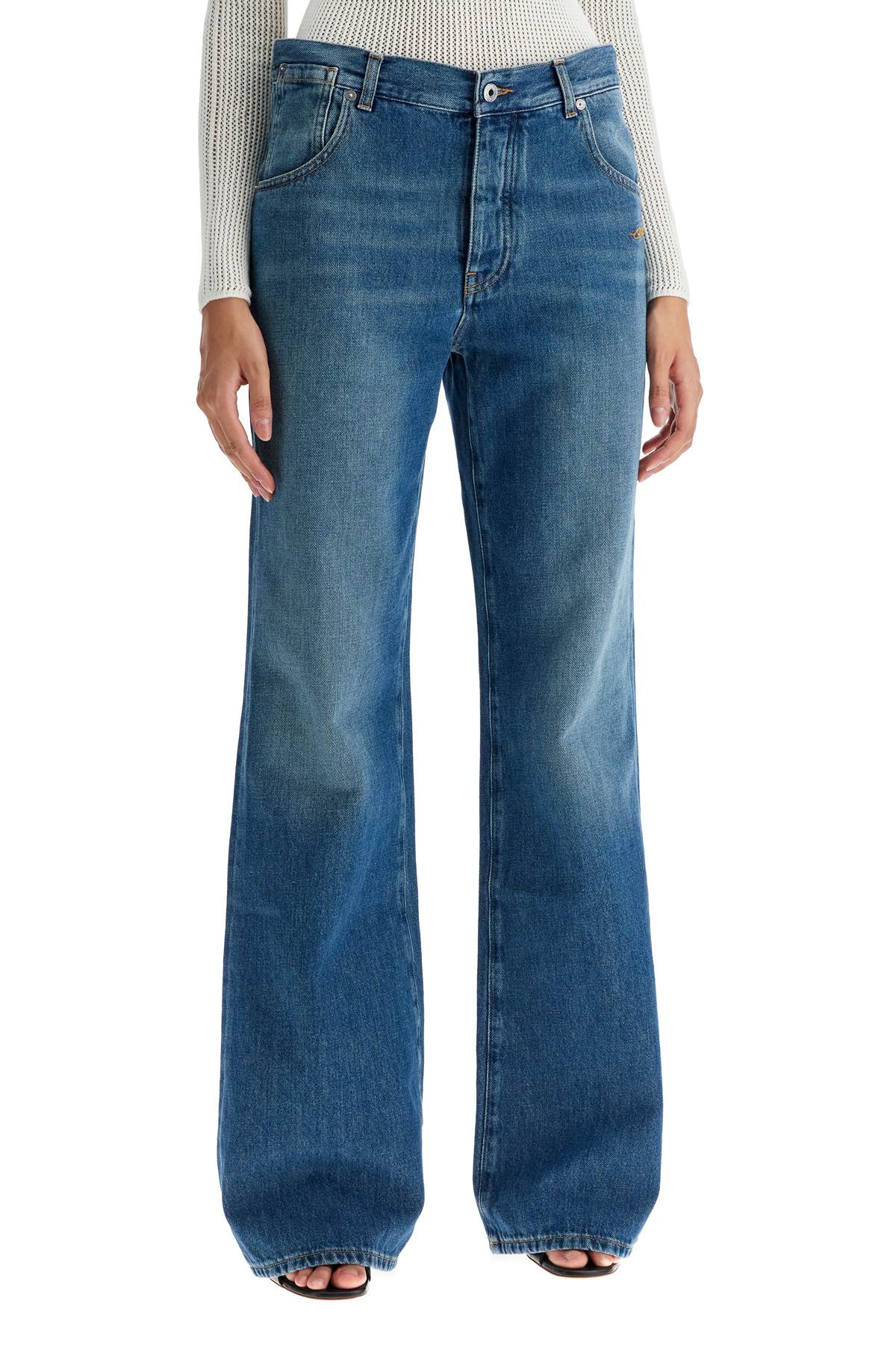 OFF-WHITE wide leg jeans