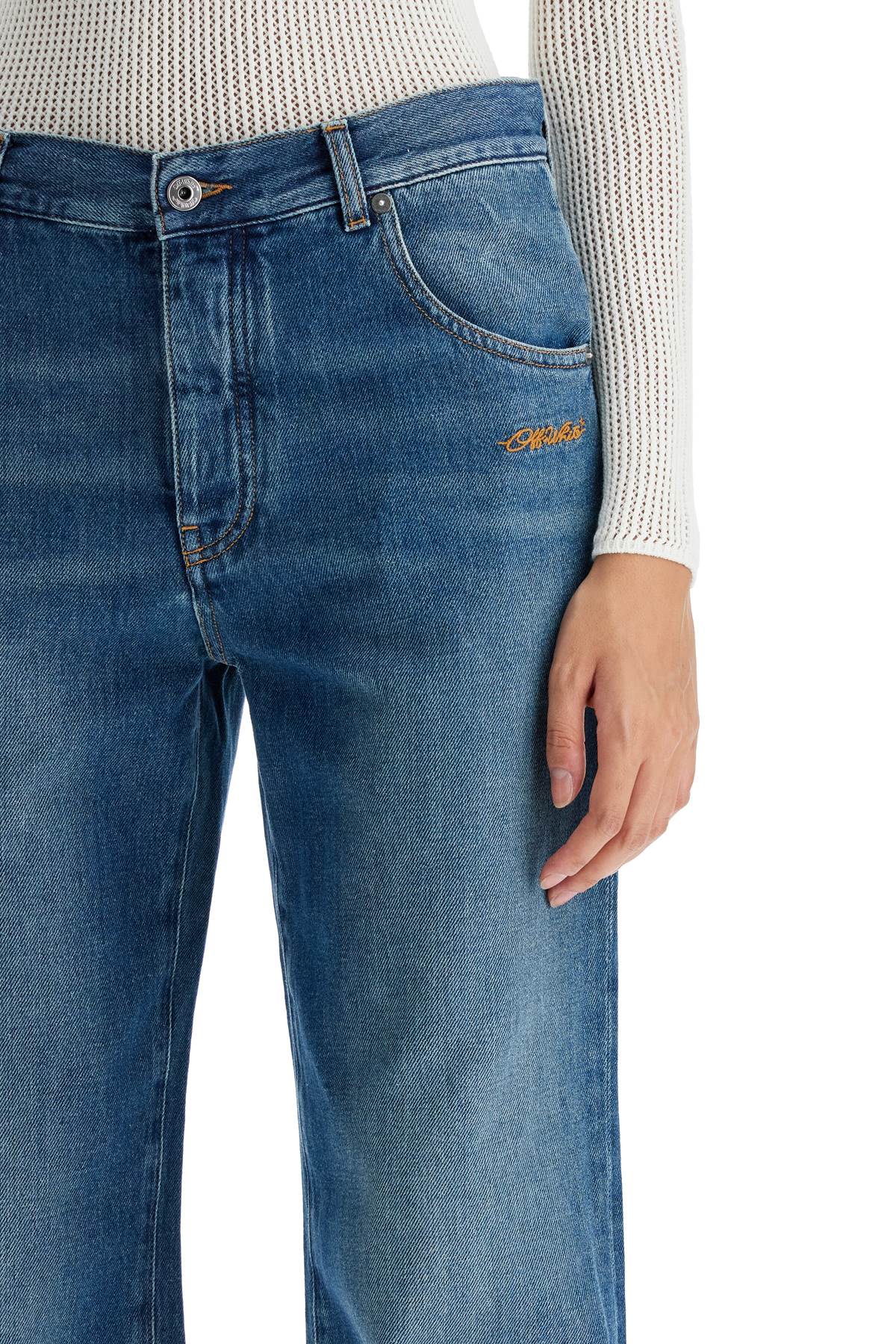 OFF-WHITE wide leg jeans