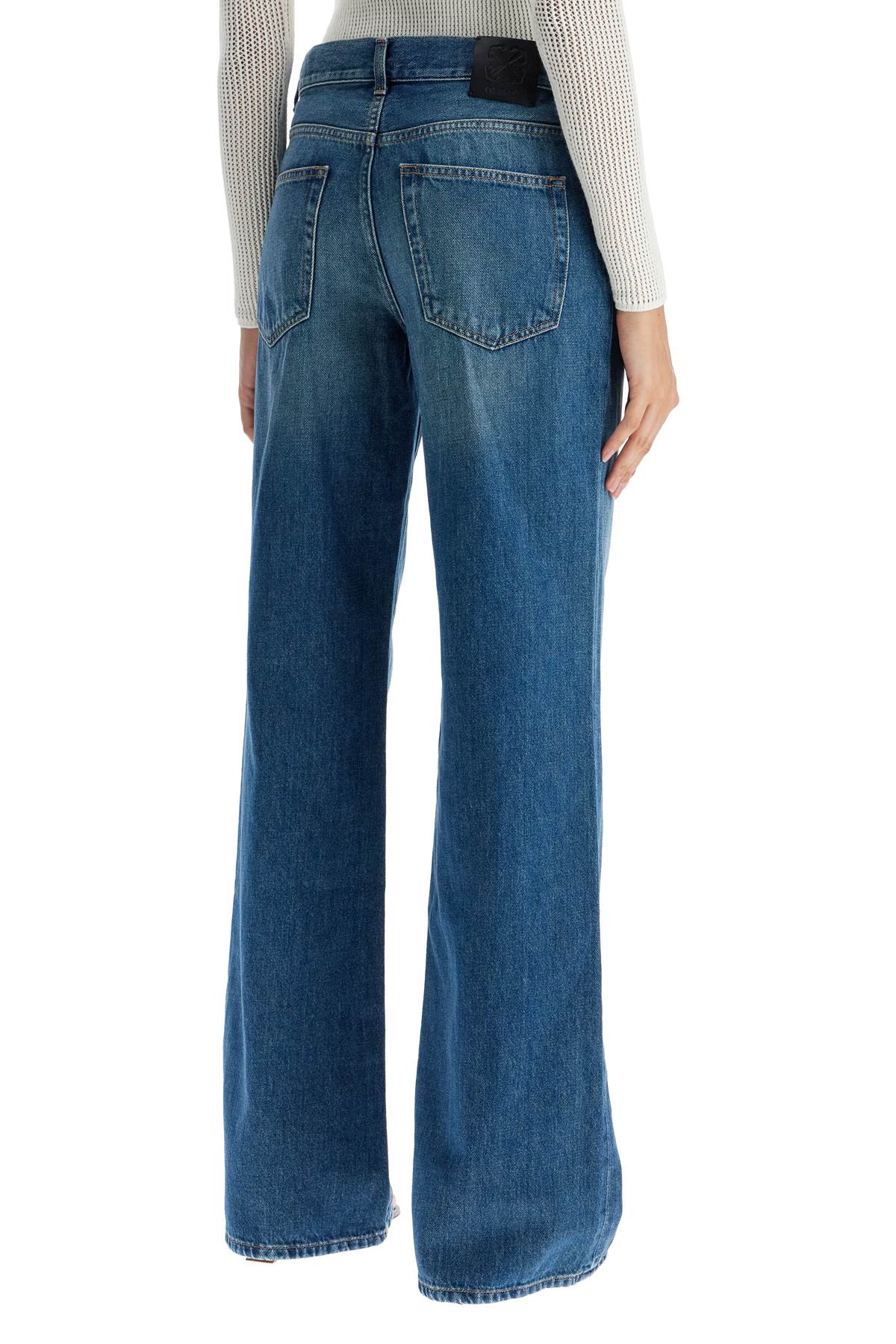 OFF-WHITE wide leg jeans