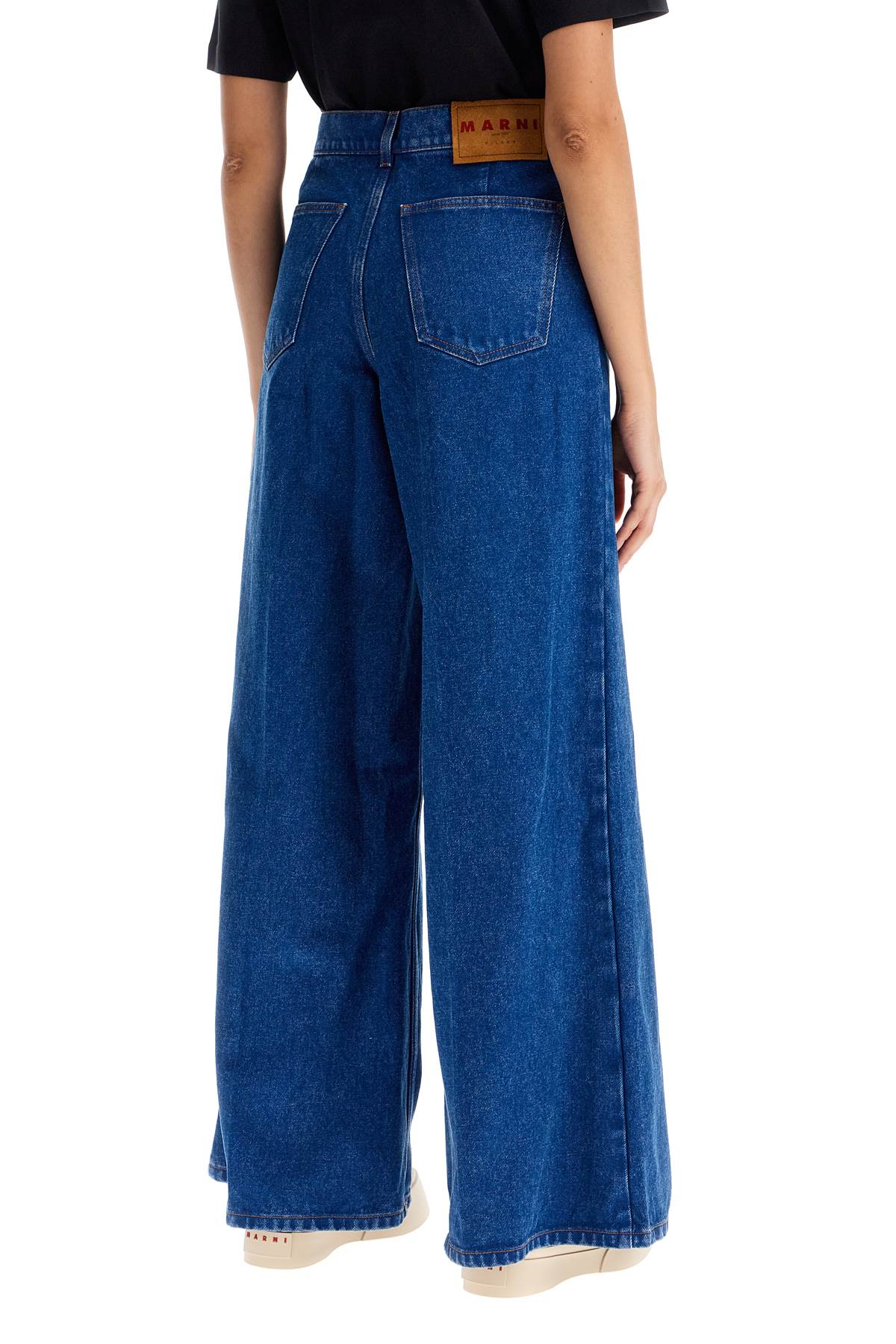 MARNI wide flared leg jeans with a