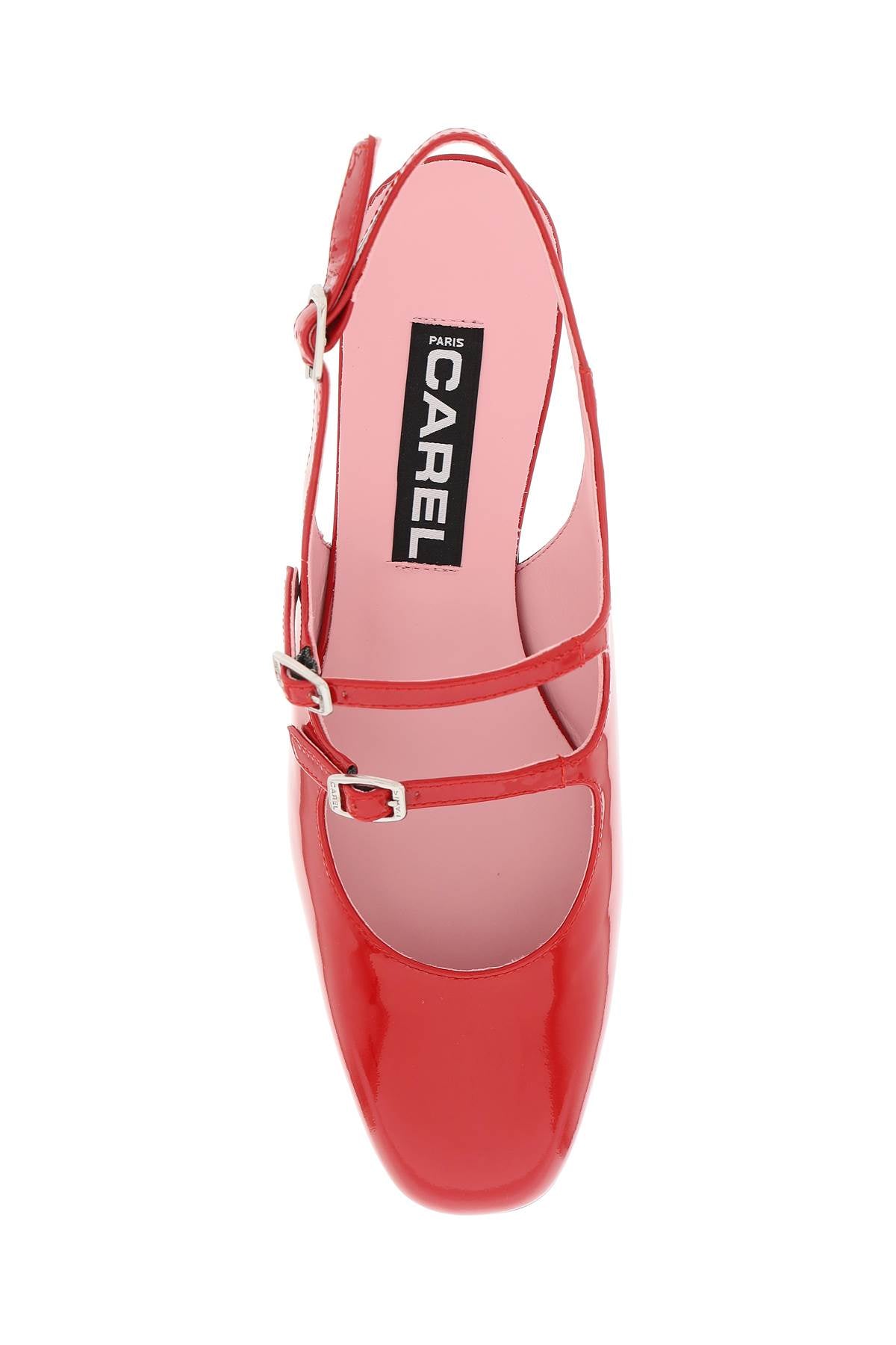 CAREL patent leather pêche slingback mary jane