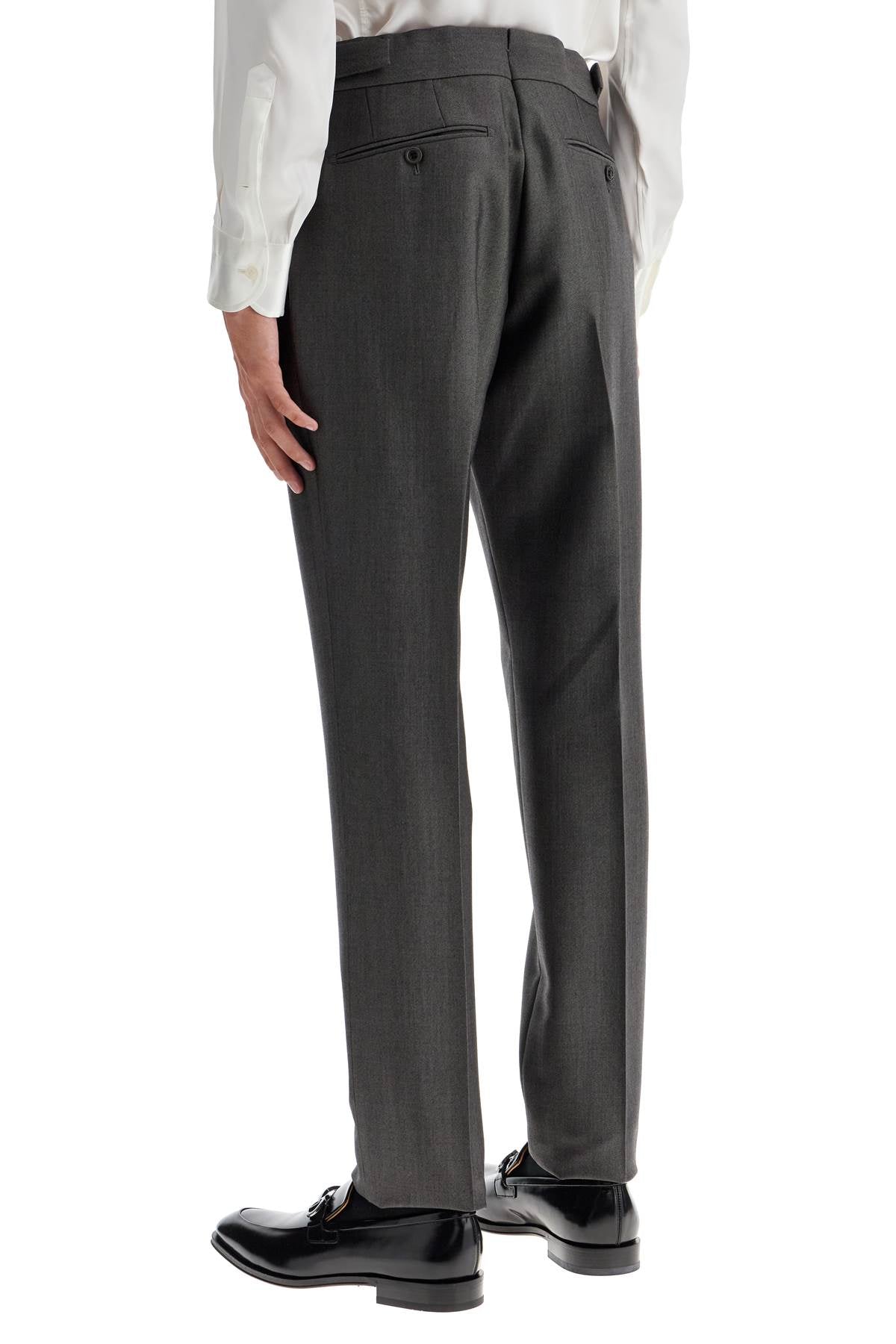 TOM FORD atticus wool and mohair mikado trousers