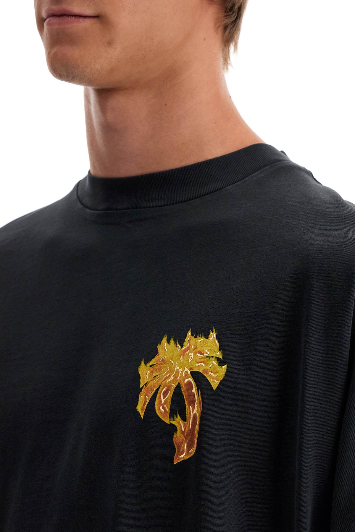 PALM ANGELS "burning palm oversized t