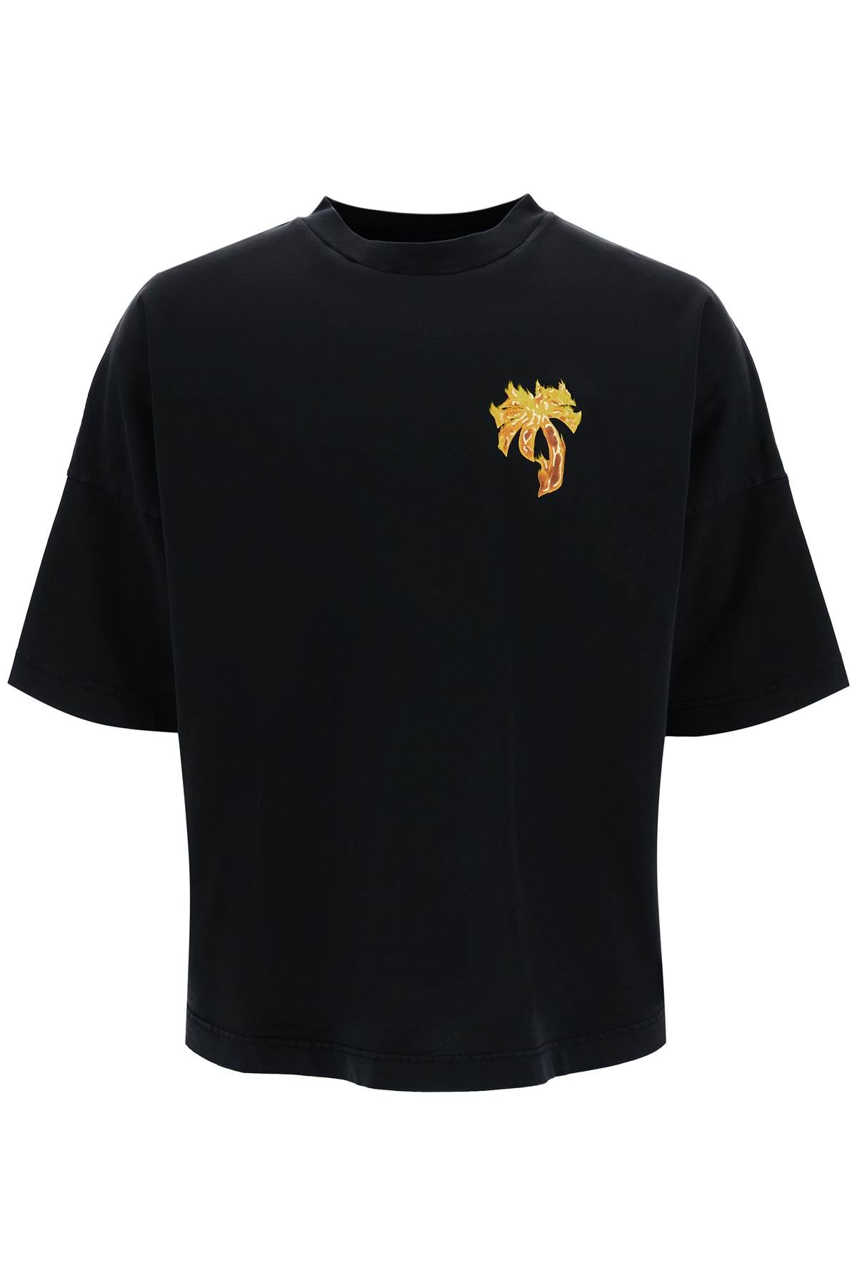 PALM ANGELS "burning palm oversized t