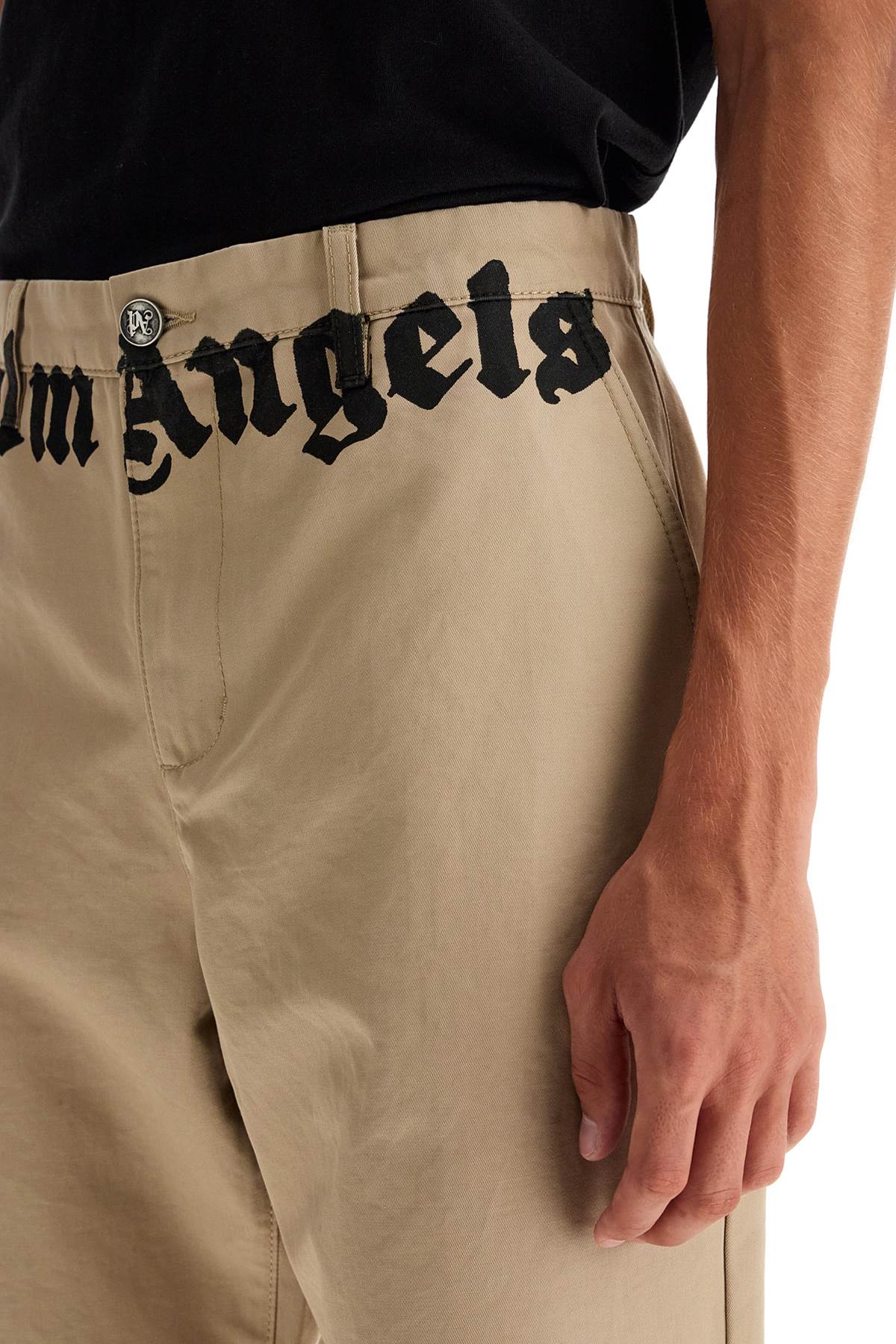 PALM ANGELS chino pants with logo branding