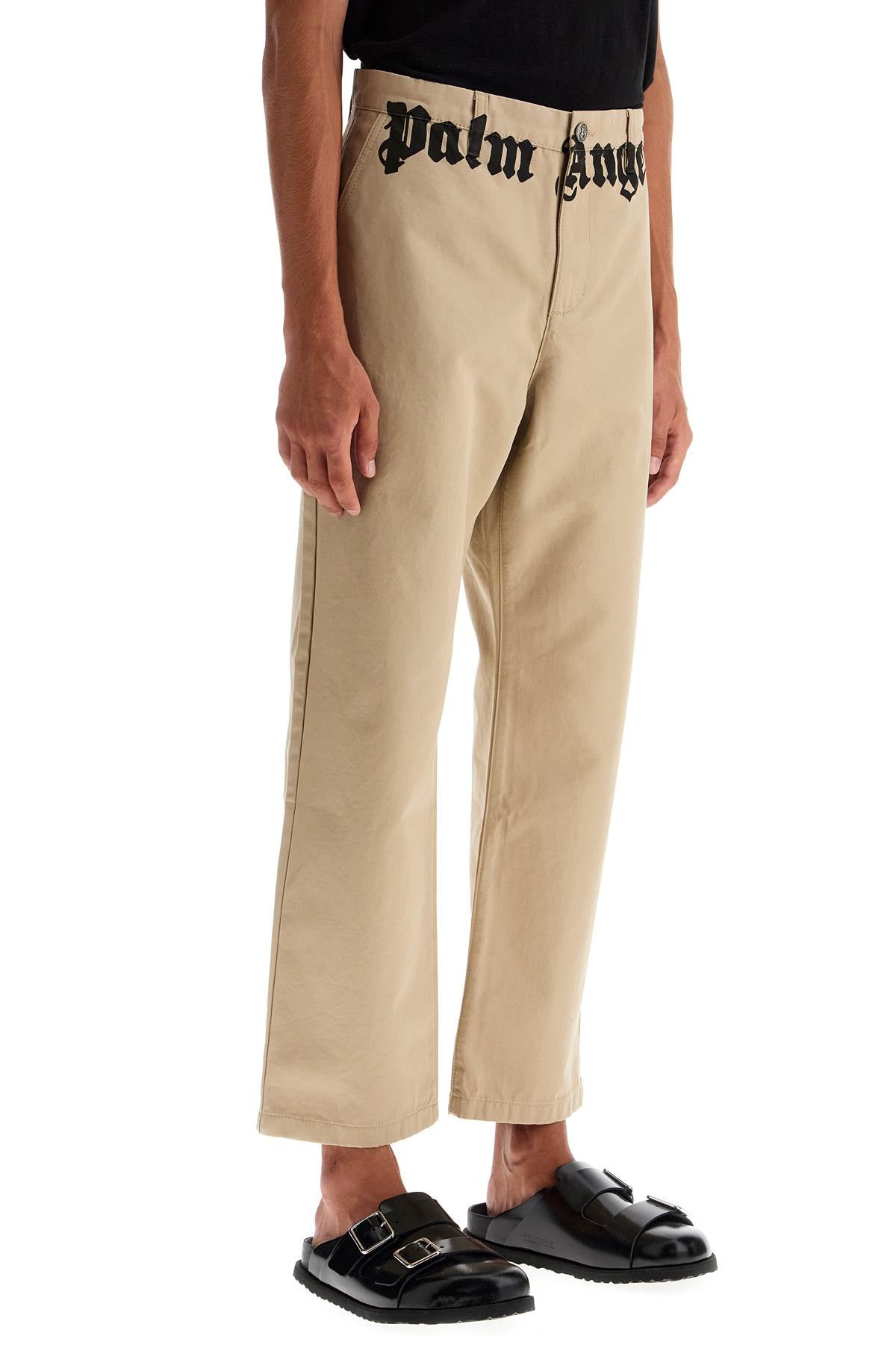 PALM ANGELS chino pants with logo branding