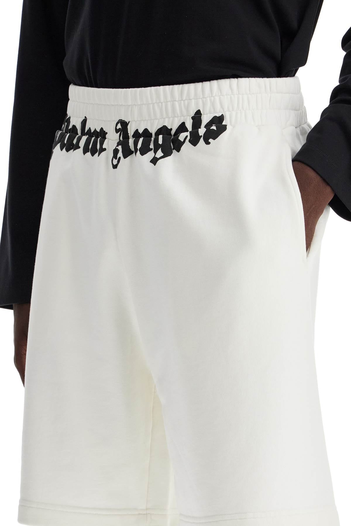 PALM ANGELS sporty bermuda shorts with logo print