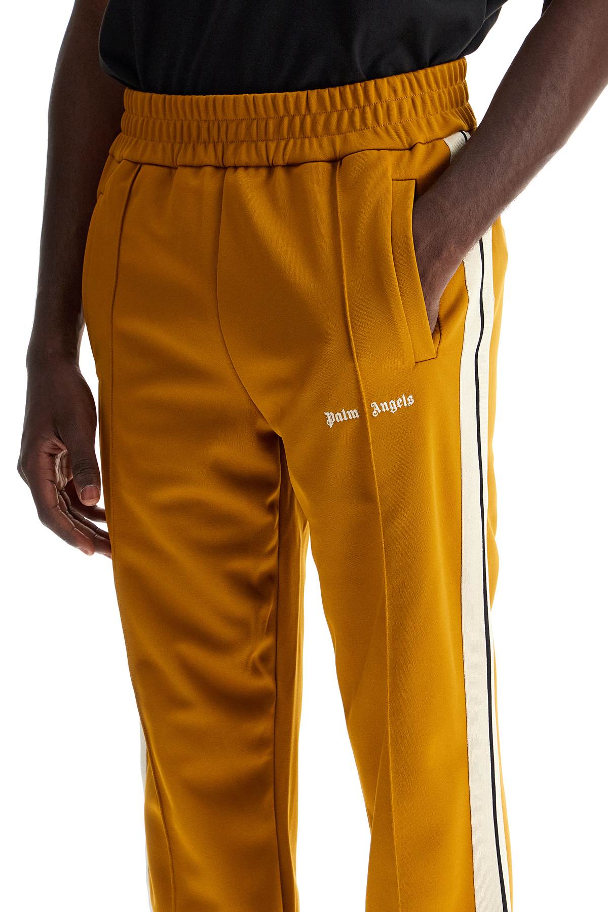 PALM ANGELS contrast band joggers with track in