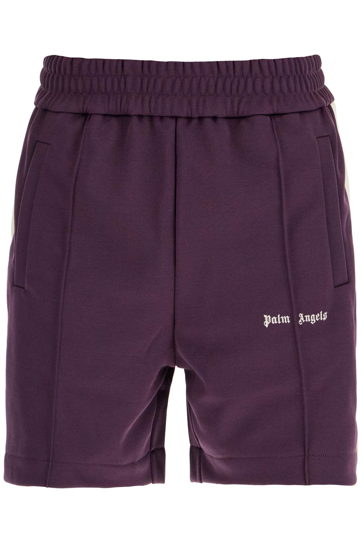 PALM ANGELS "contrast band track bermuda shorts with