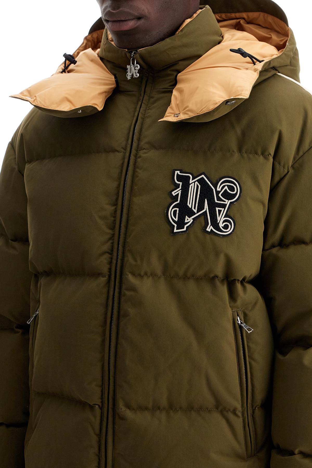 PALM ANGELS "down jacket with logo patch