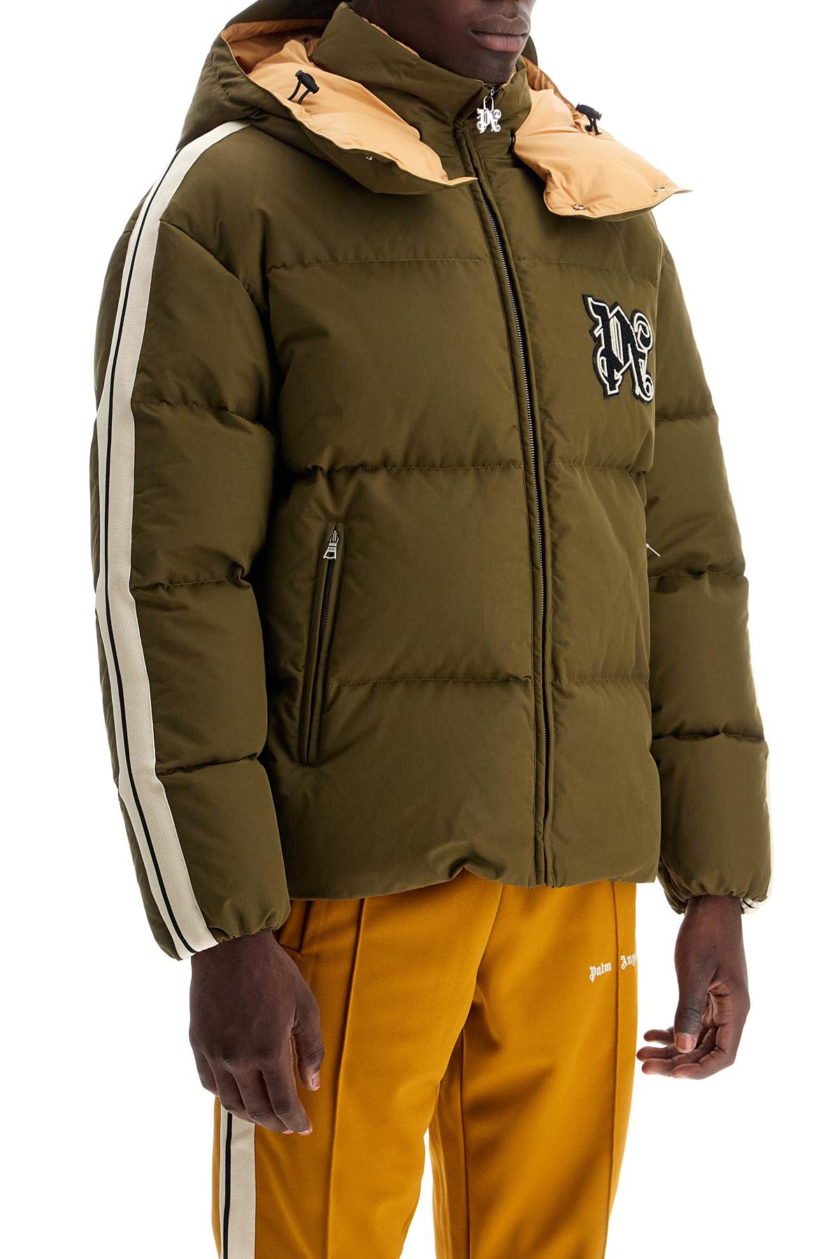 PALM ANGELS "down jacket with logo patch