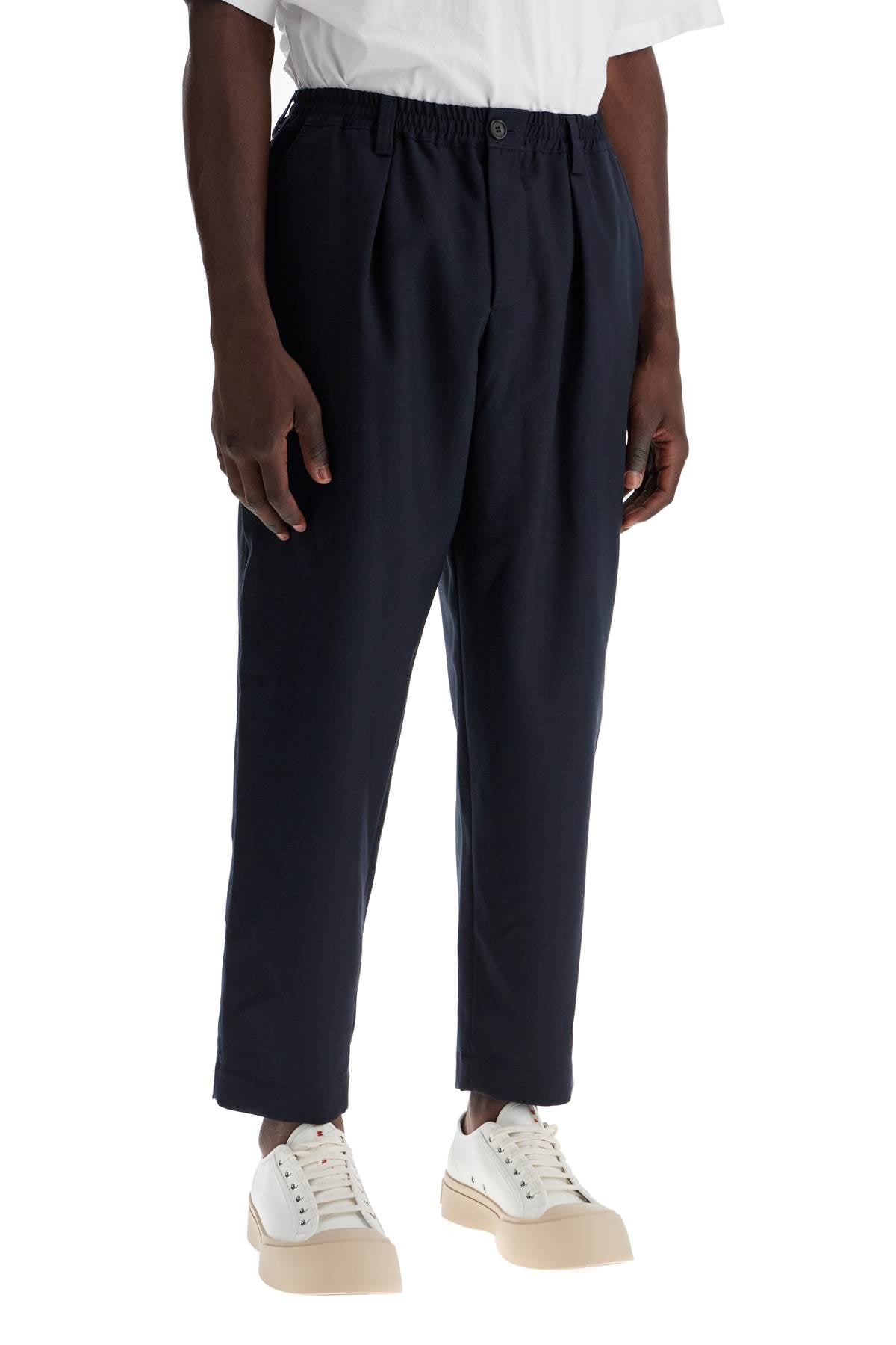 MARNI tropical wool cropped pants in