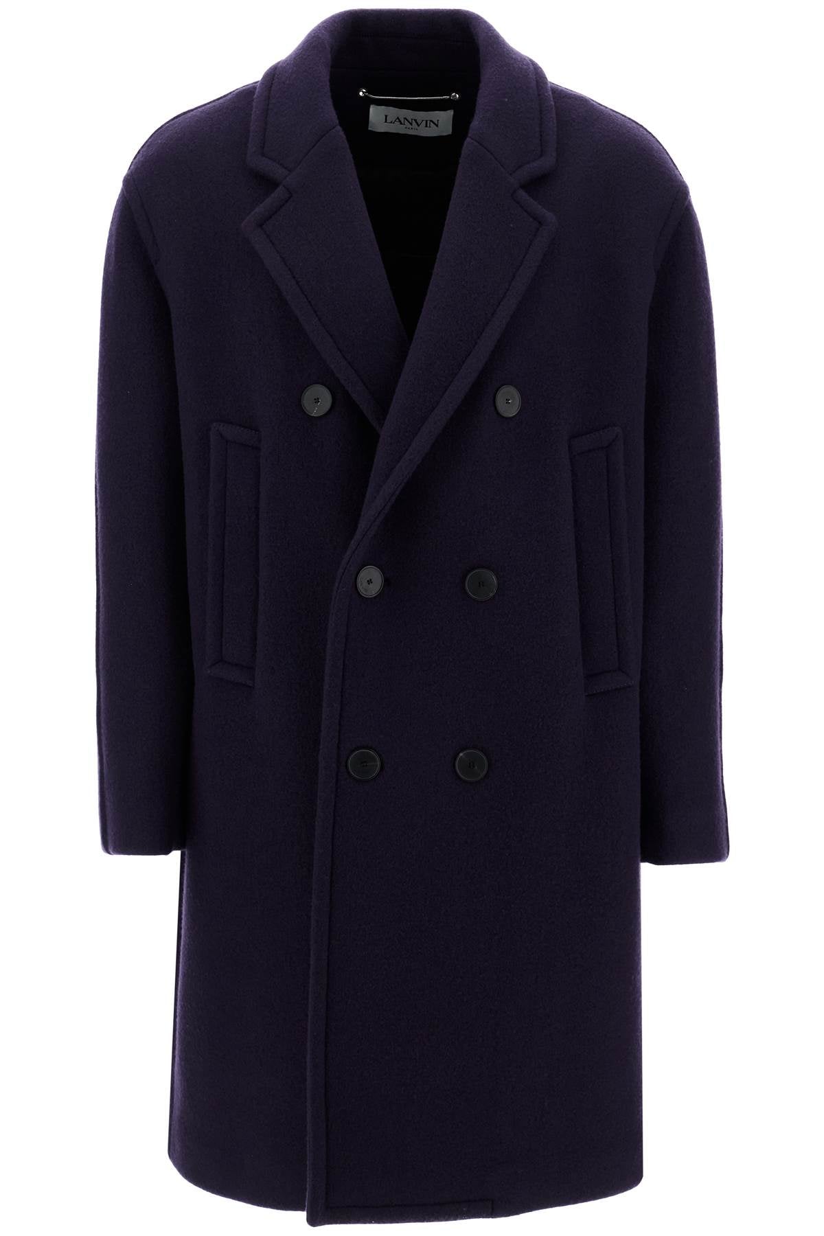 LANVIN double-breasted heavy wool coat