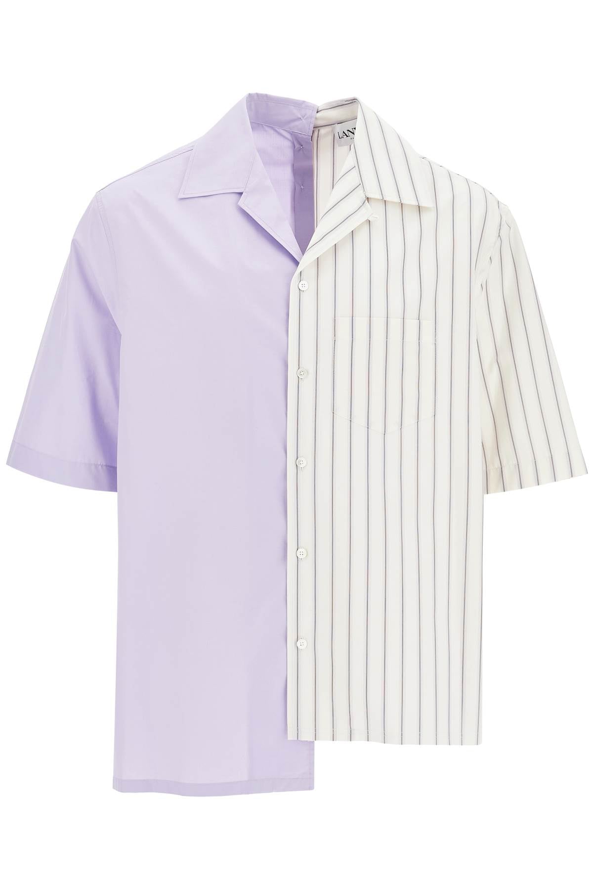 LANVIN asymmetric bowling shirt with