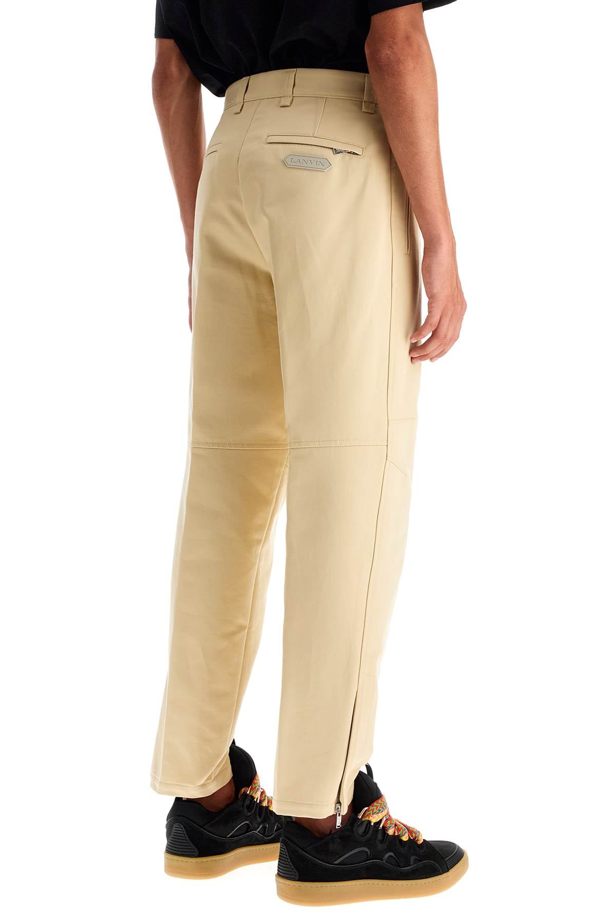 LANVIN biker gabardine trousers