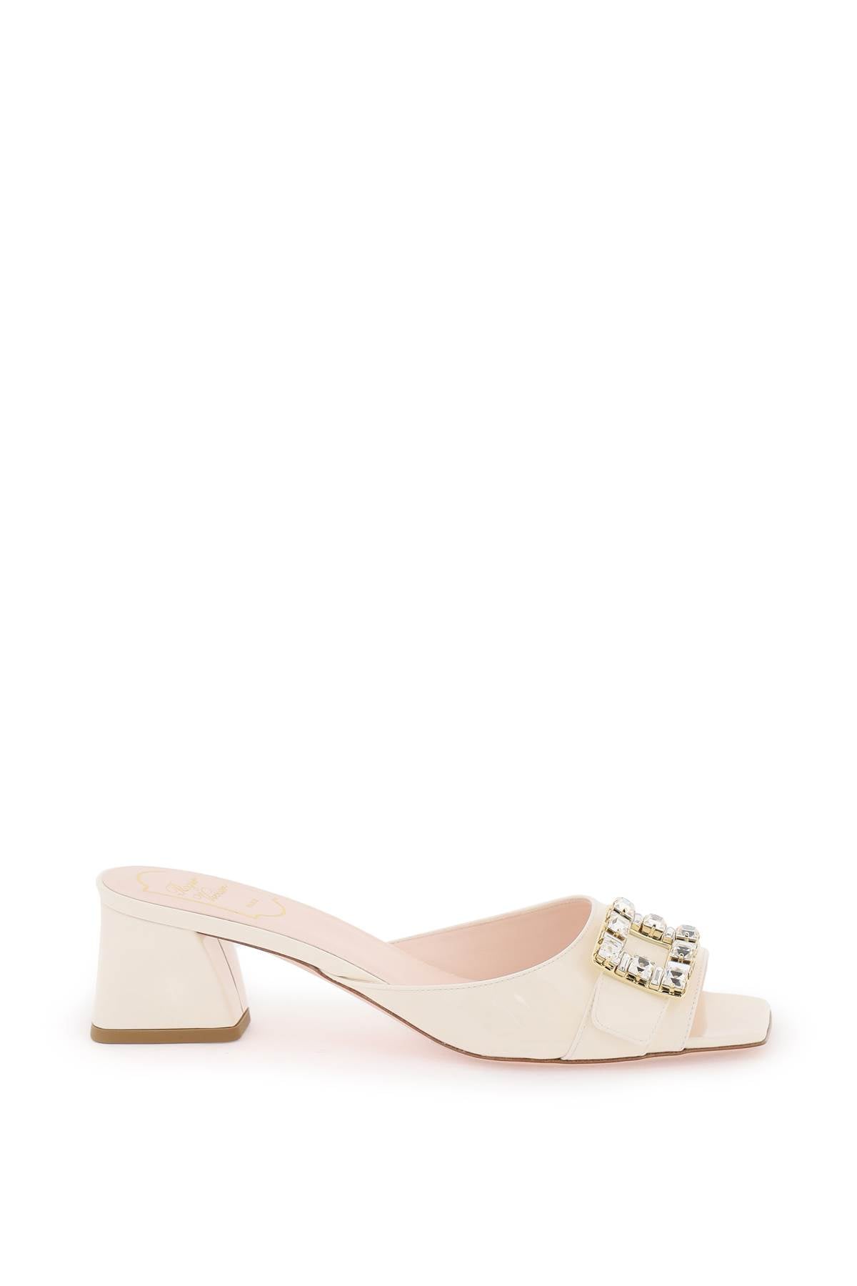 ROGER VIVIER "très vivier patent leather mules with