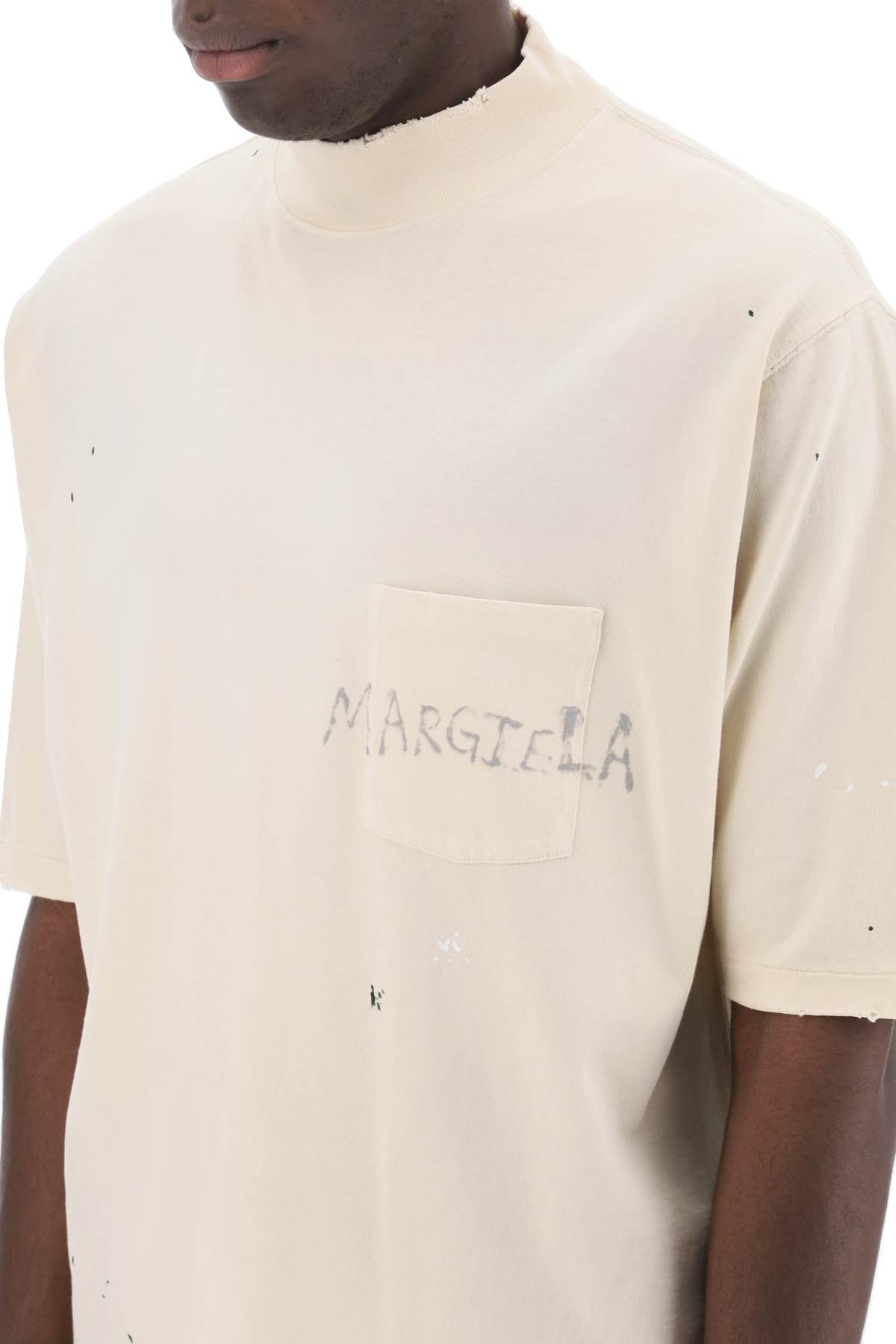 MAISON MARGIELA handwritten logo t-shirt with written text