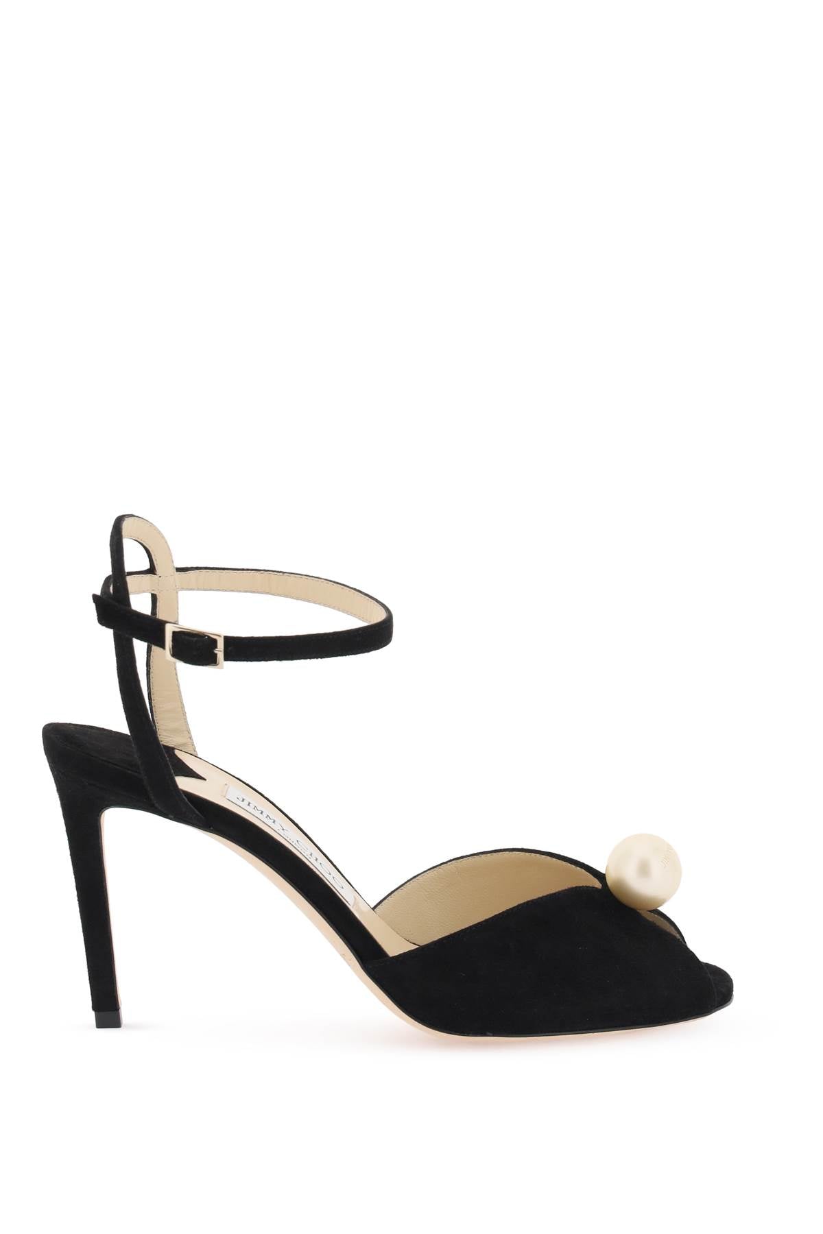 JIMMY CHOO sacora 85 sandals with pearl