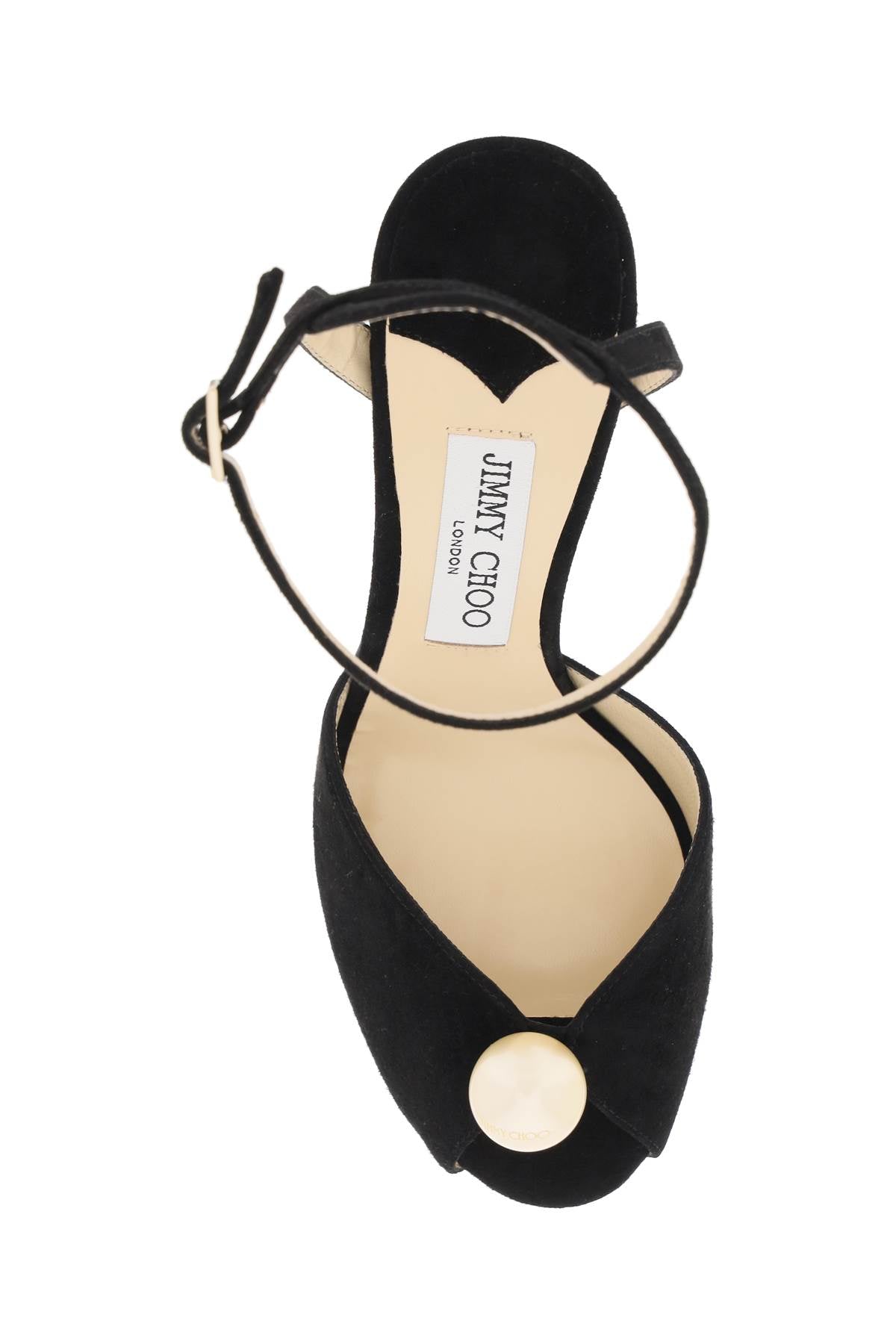 JIMMY CHOO sacora 85 sandals with pearl