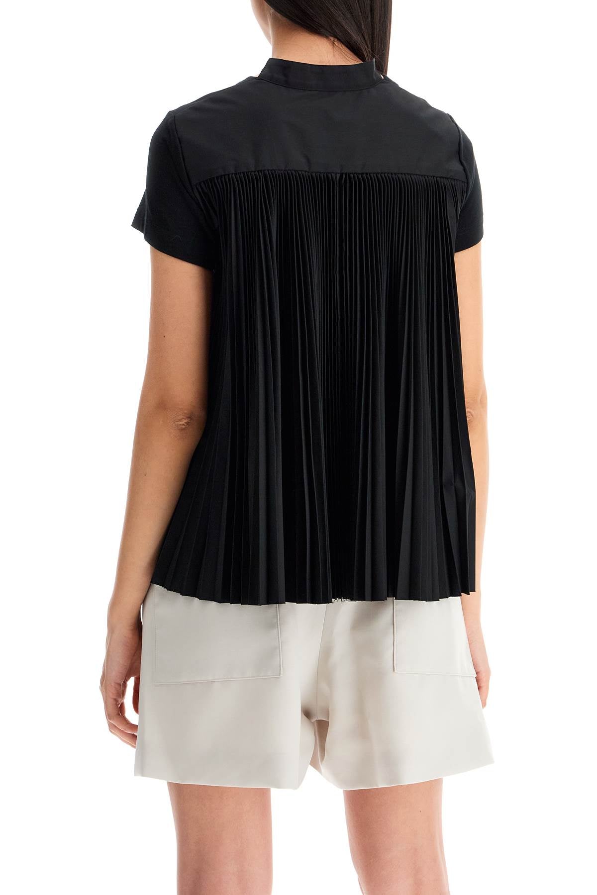 SACAI pleated back t-shirt