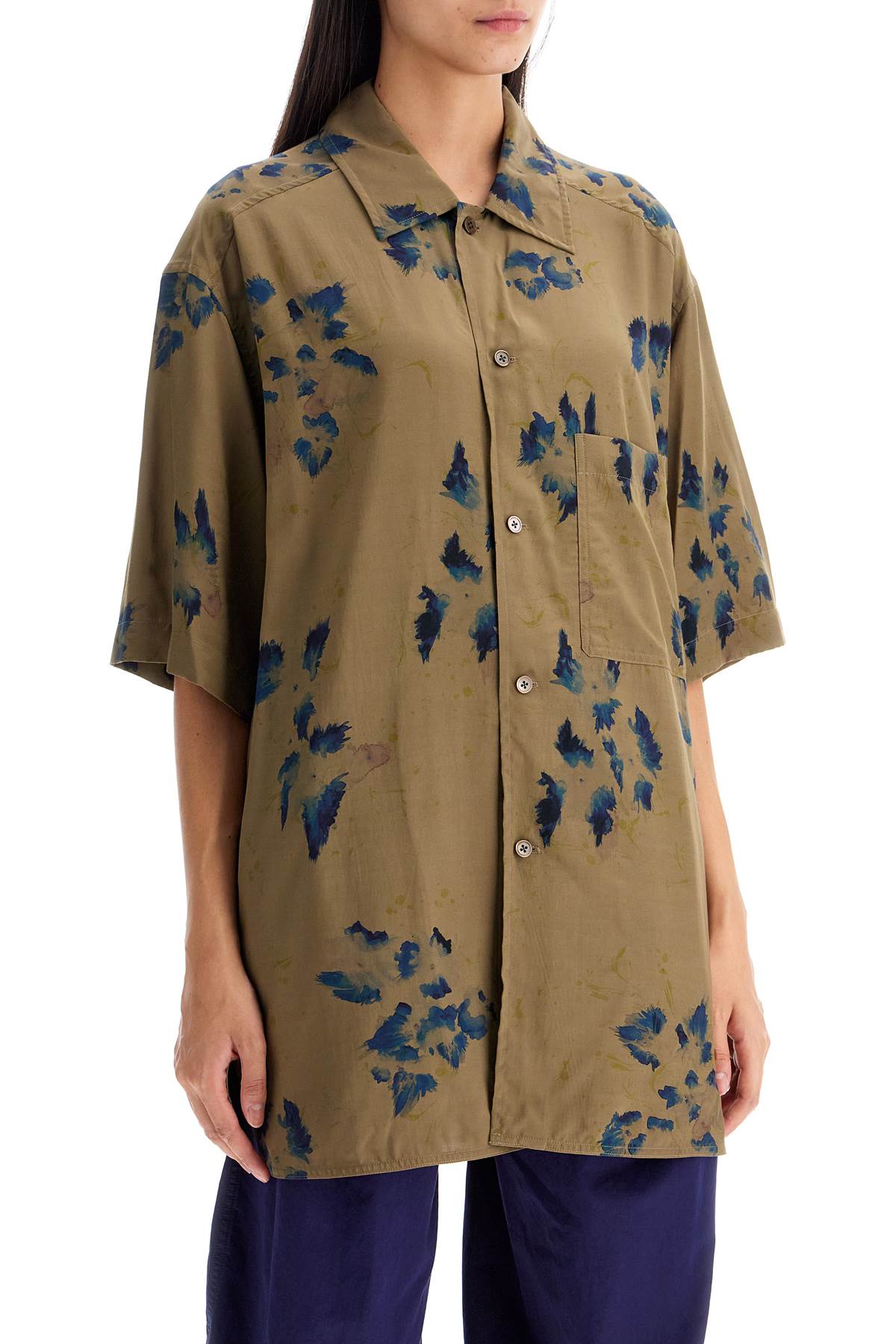 LEMAIRE oversized floral shirt