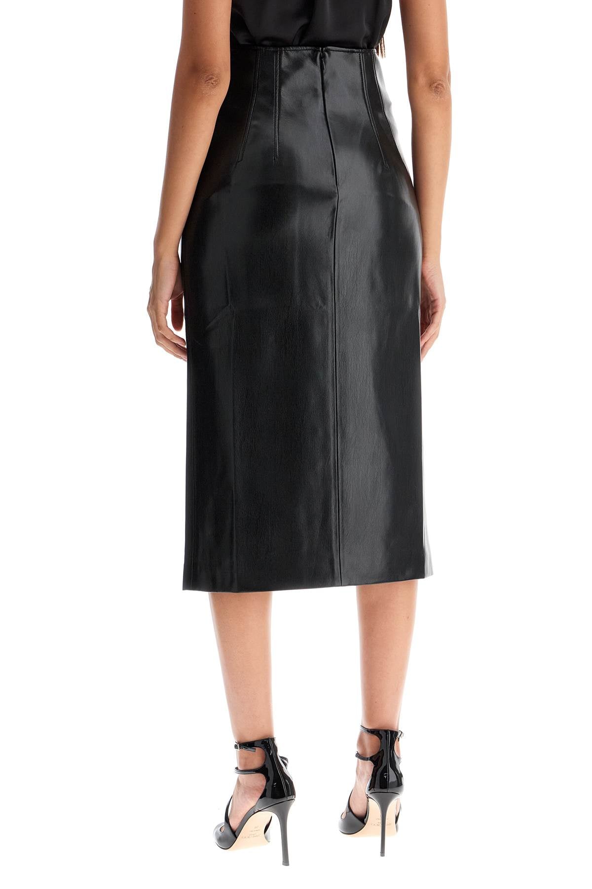 THE ANDAMANE pencil skirt in faux leather material