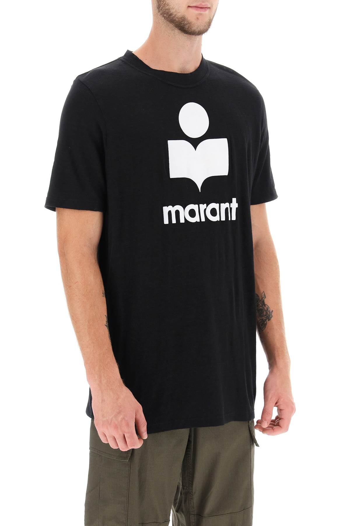 MARANT karman linen logo t-shirt