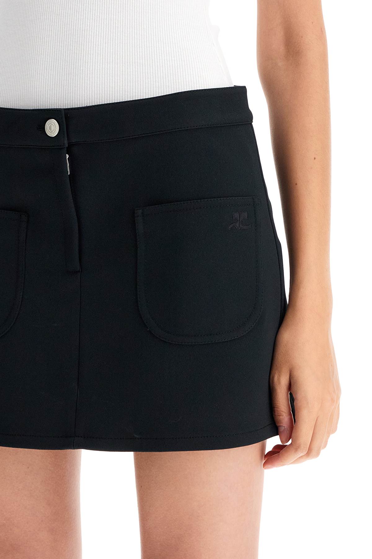 COURREGES '2-pocket twill mini