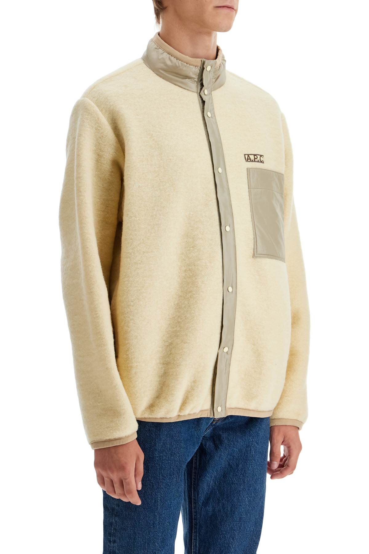 A.P.C. ewan wool effect fleece bl