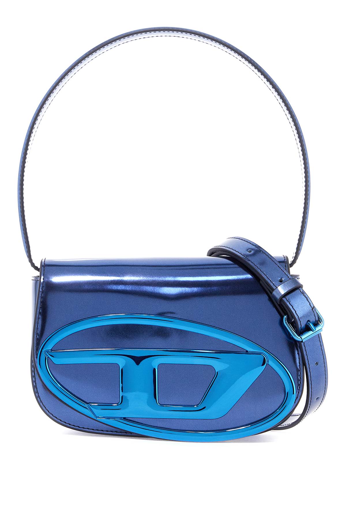 DIESEL 1dr metallic leather shoulder bag