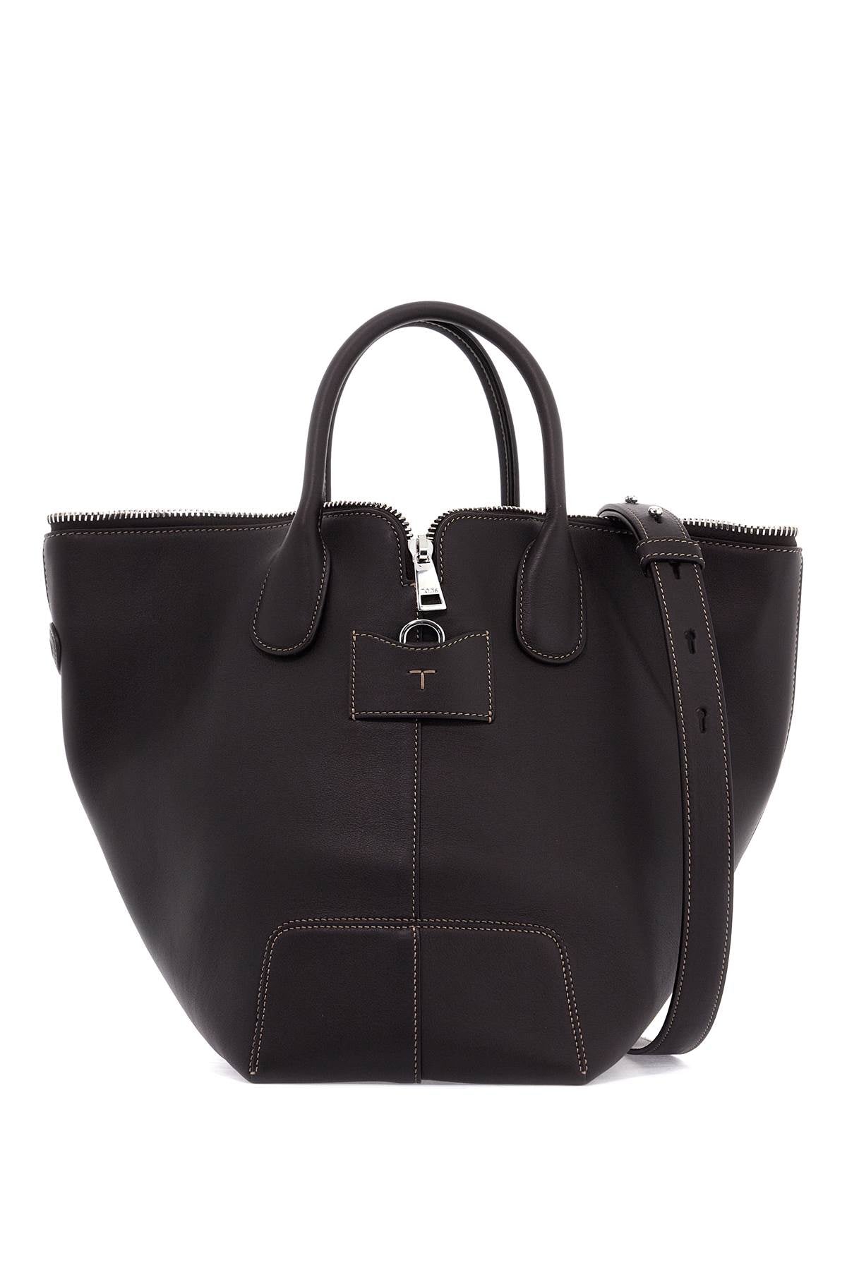 TOD'S leather medium-sized swing bag for women