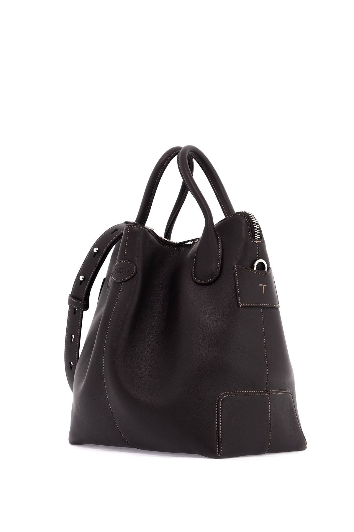 TOD'S leather medium-sized swing bag for women